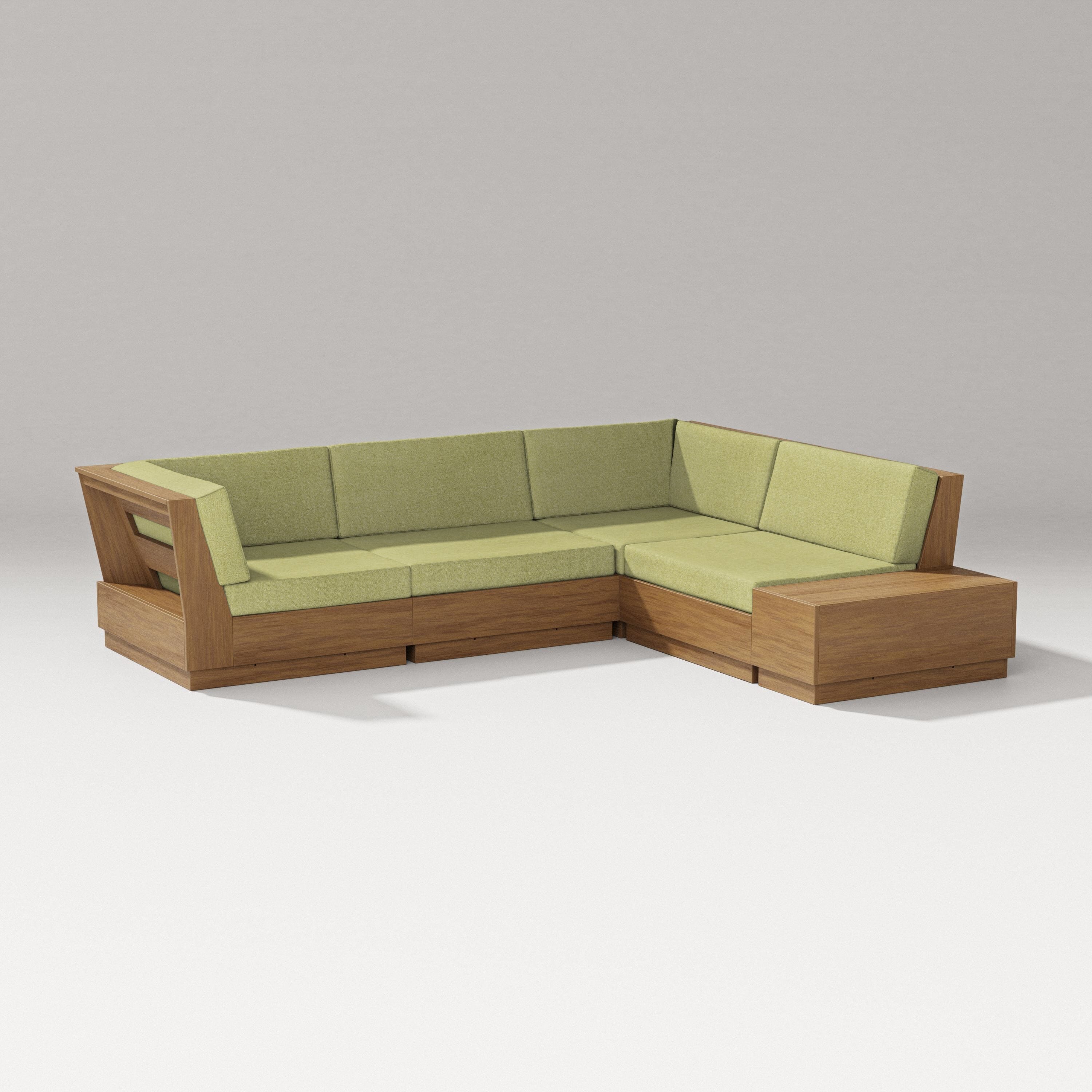 PW Designer Series Elevate Corner Sectional in Natural / Chartreuse Boucle