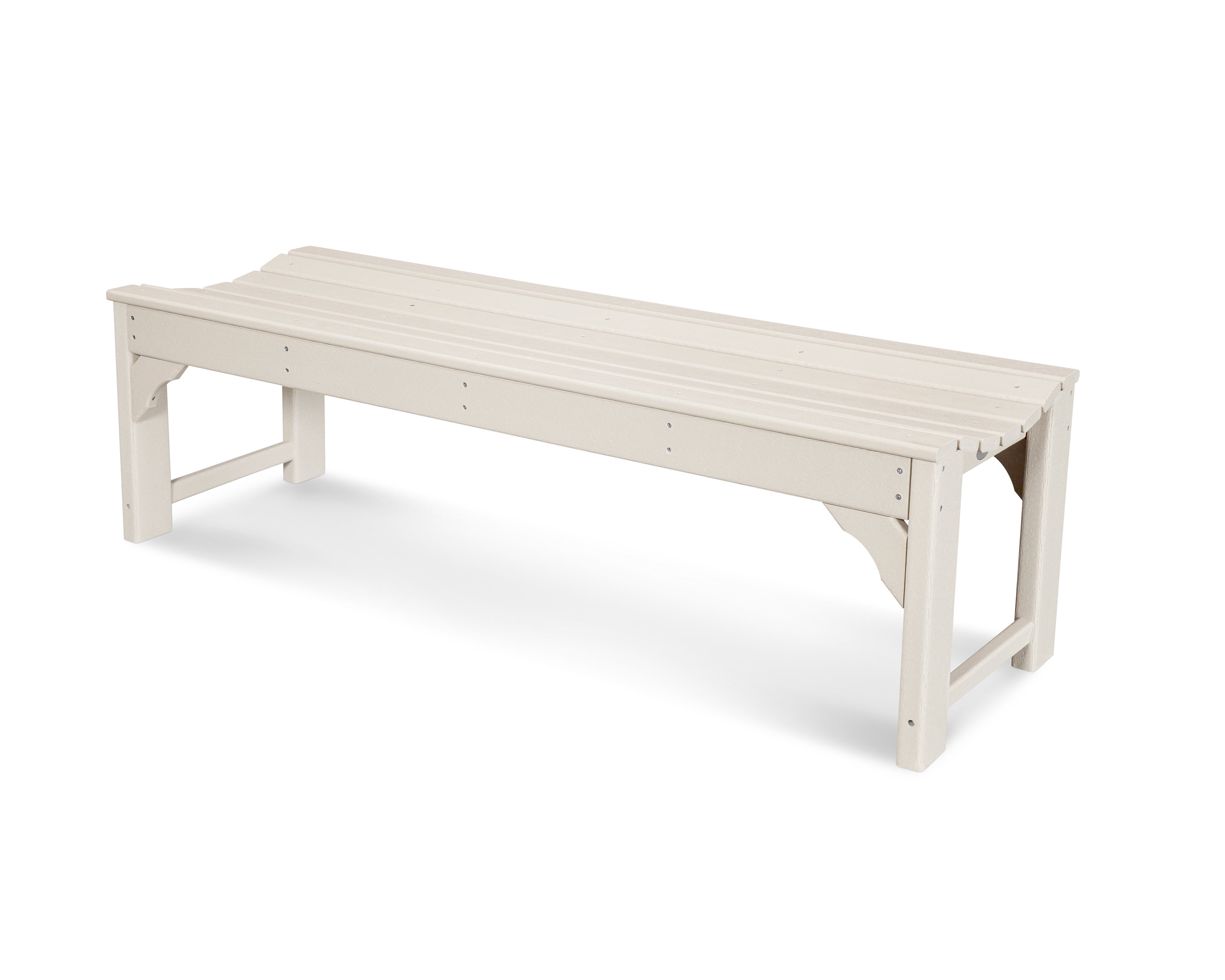 POLYWOOD® Traditional Garden 60" Backless Bench in Sand