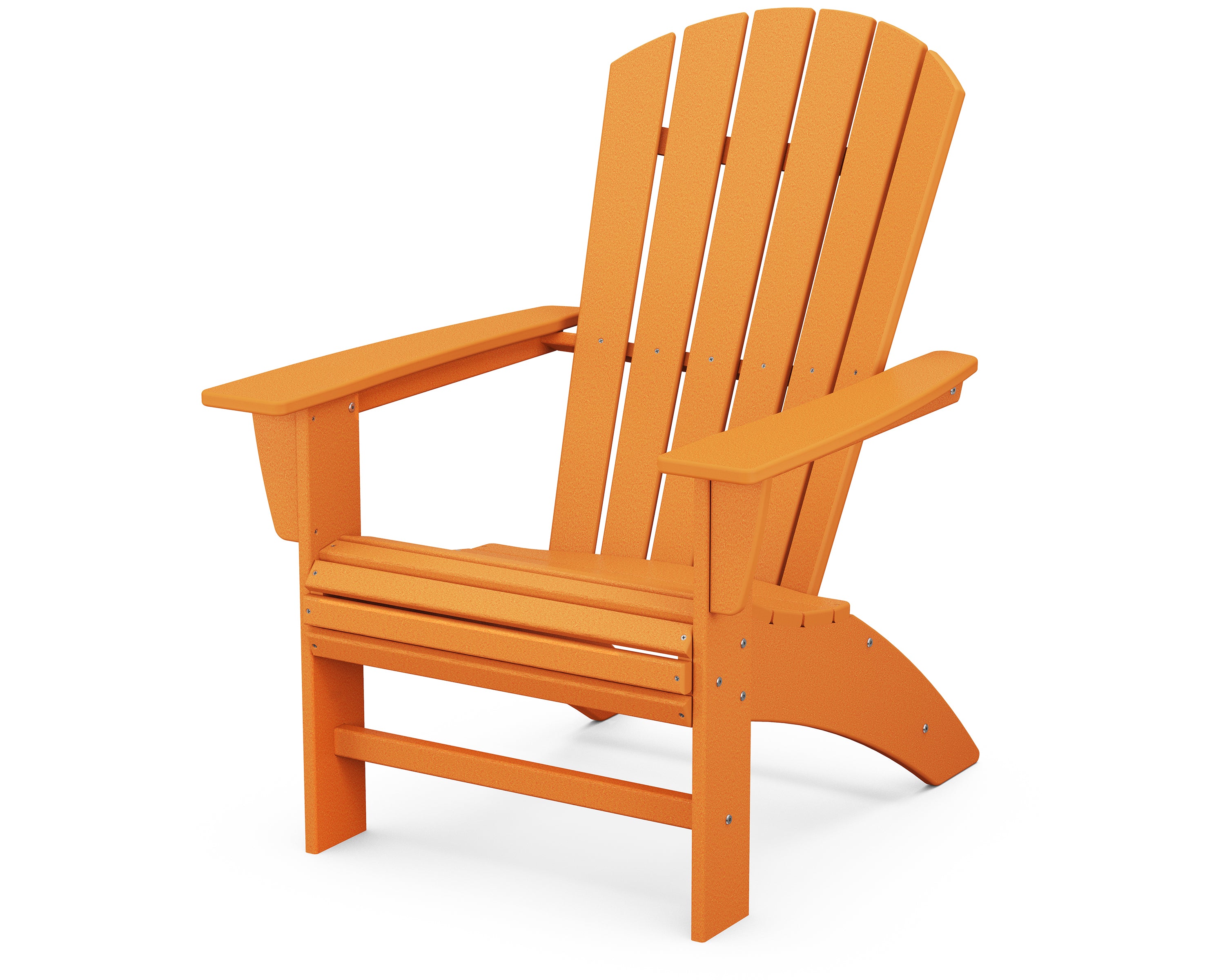 POLYWOOD Nautical Curveback Adirondack Chair in Tangerine