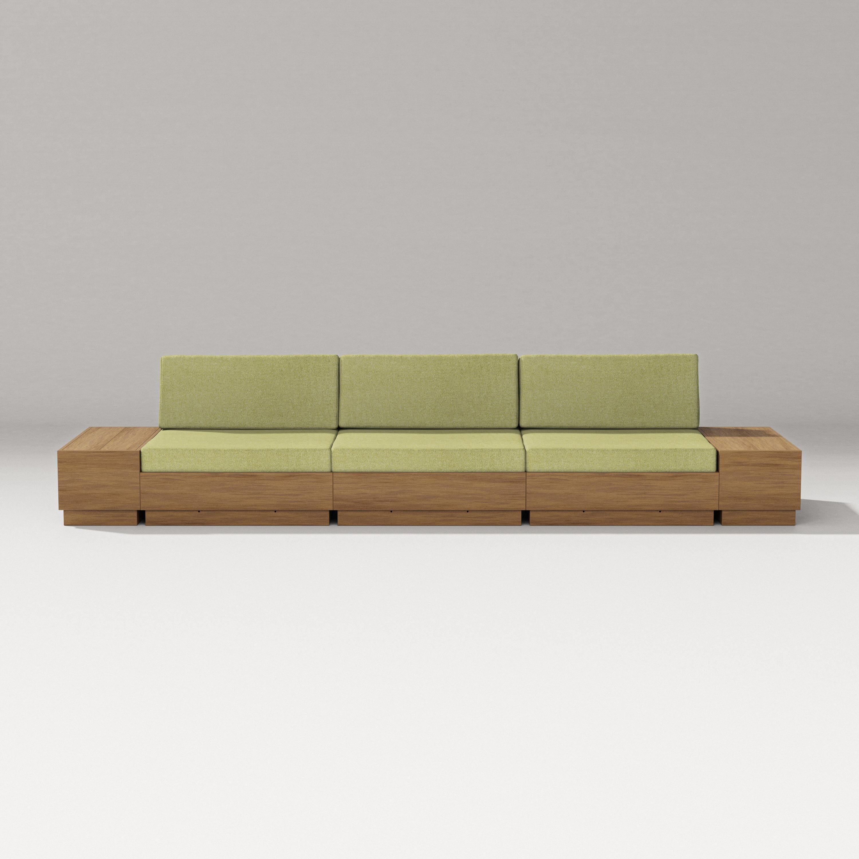 PW Designer Series Elevate Straight Sectional in Natural / Chartreuse Boucle