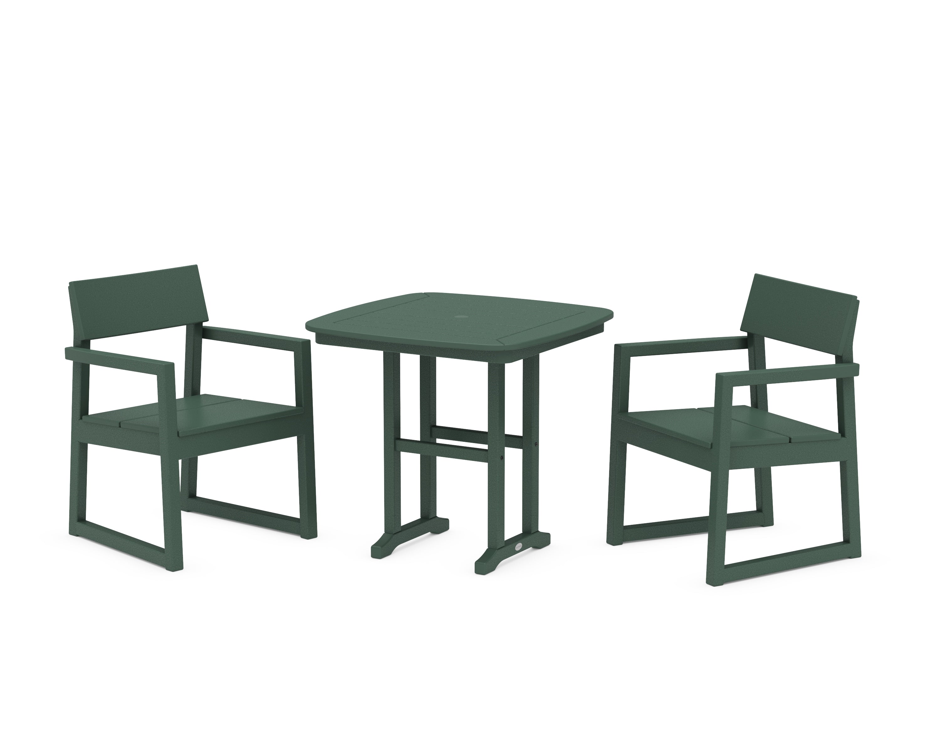 POLYWOOD EDGE 3-Piece Dining Set in Green