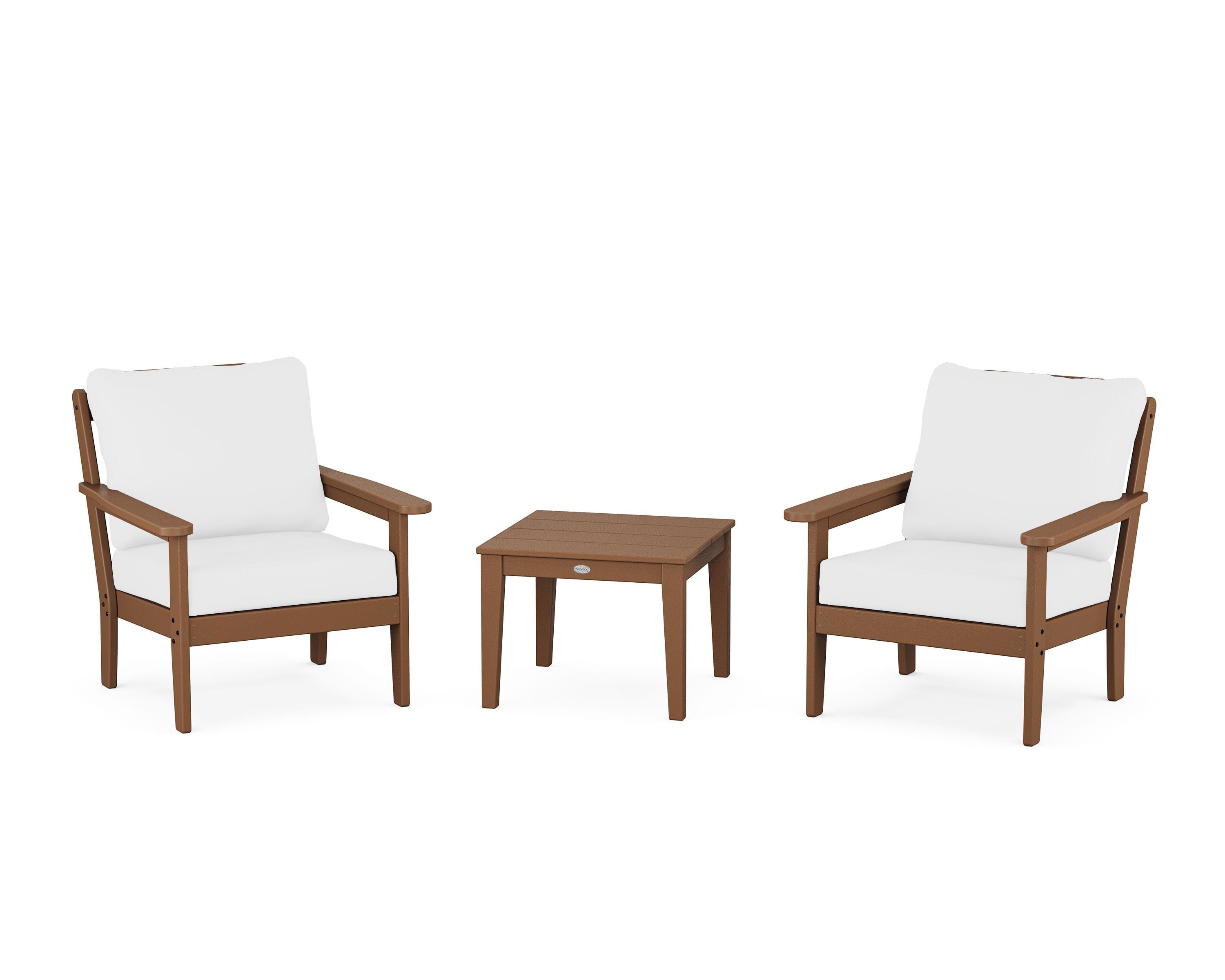 Country Living Cottage 3-Piece Deep Seating Set in Teak / Natural