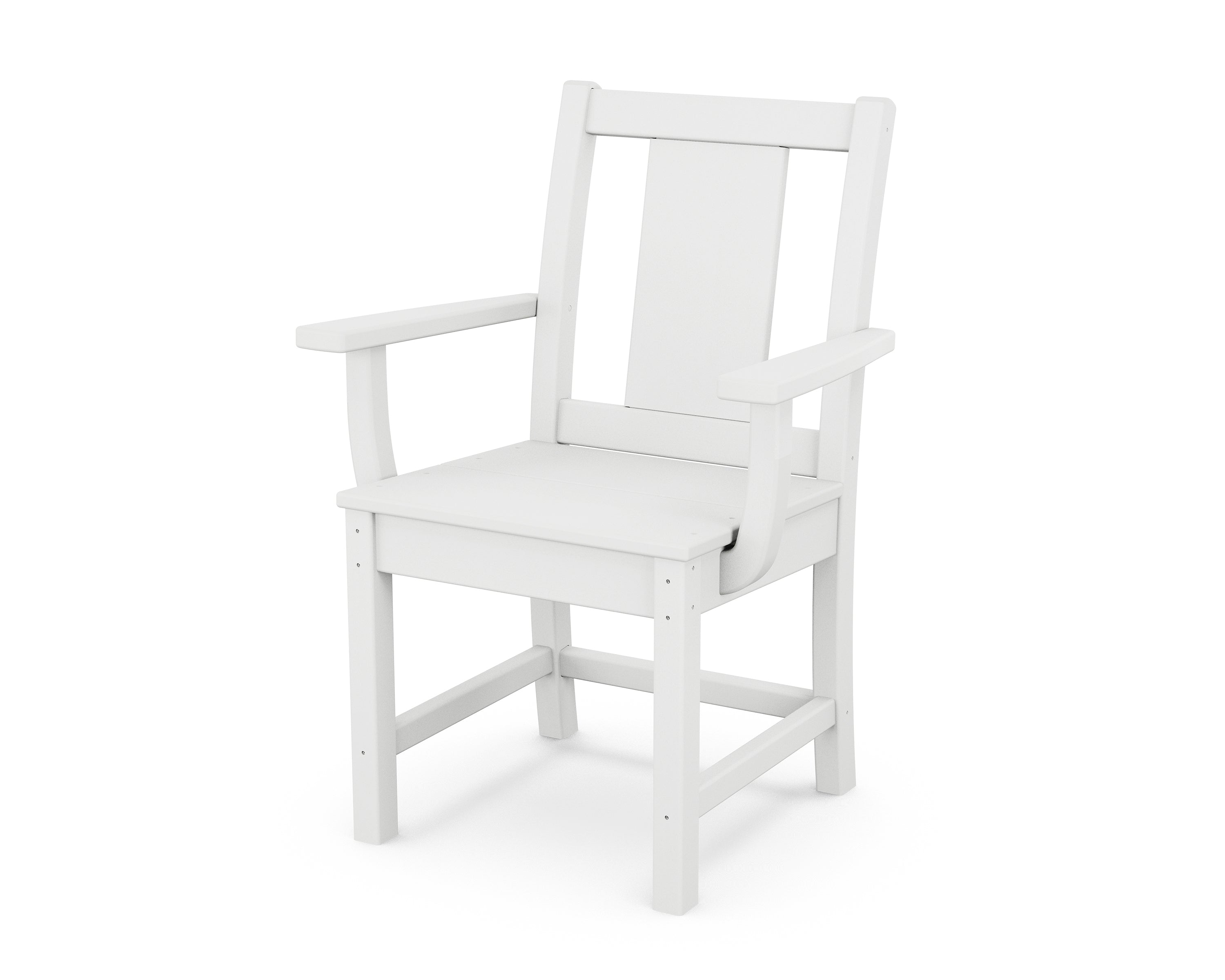 POLYWOOD Prairie Dining Arm Chair in White