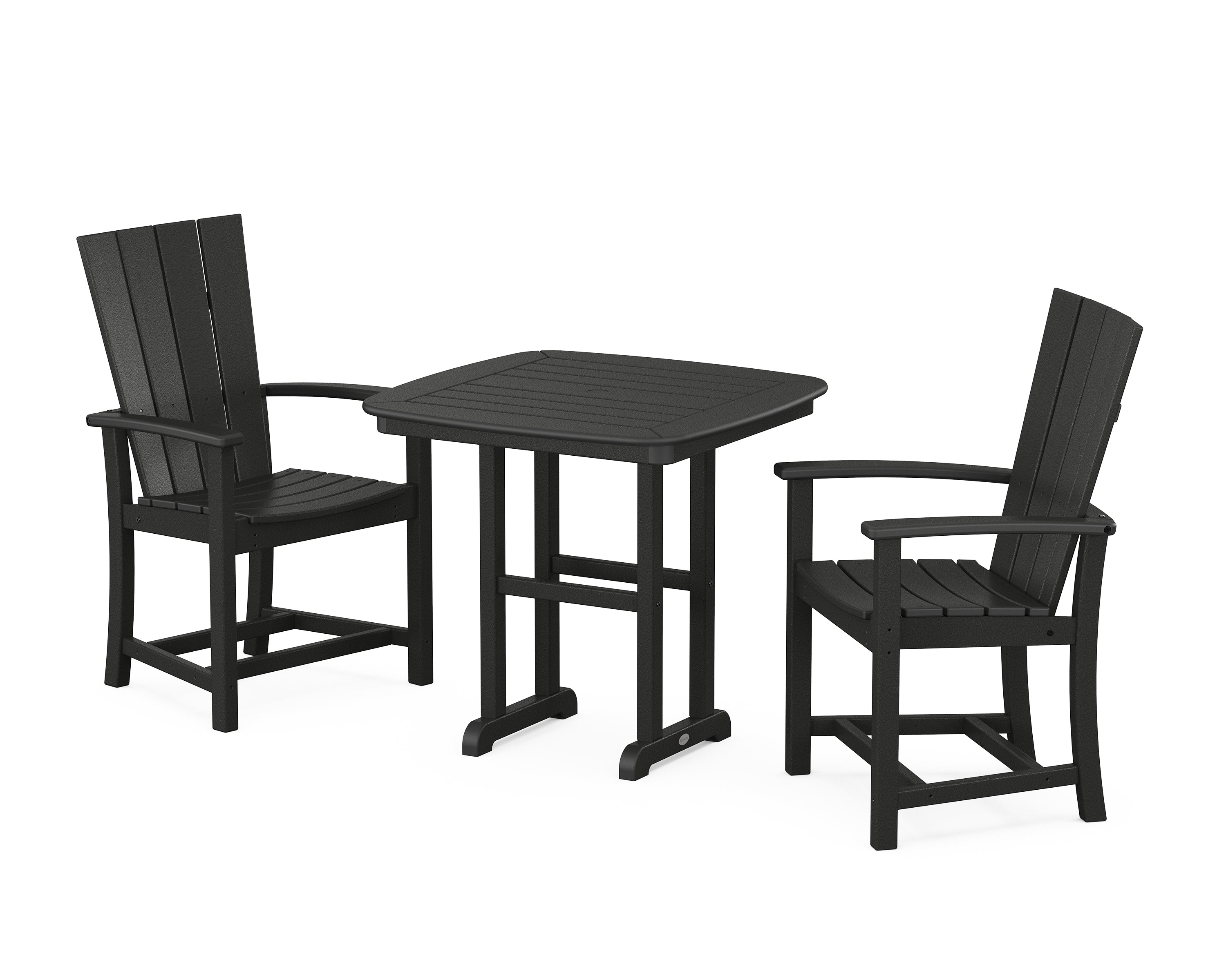 POLYWOOD® Quattro 3-Piece Dining Set in Black