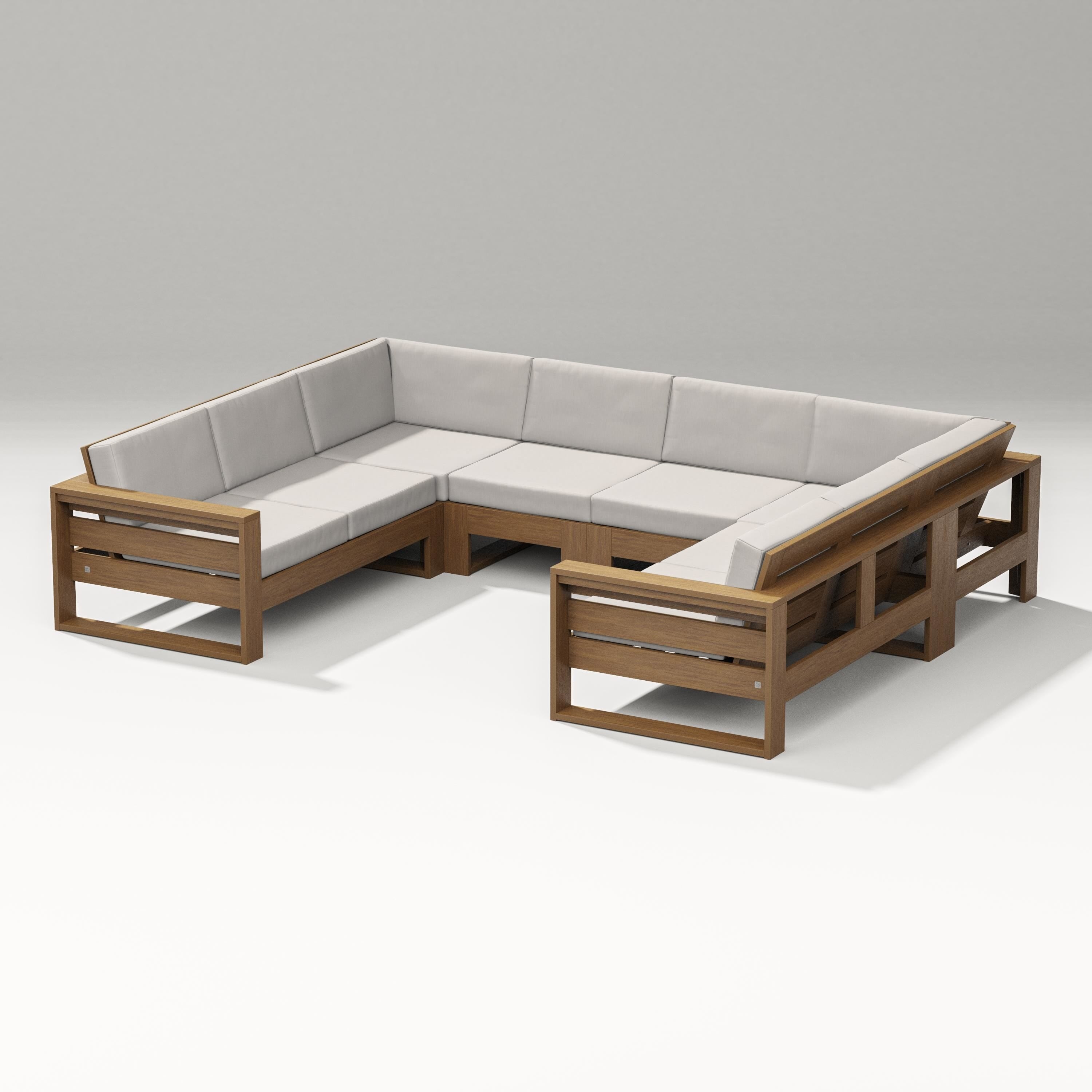 PW Designer Series Latitude U-Shaped Sectional in Natural / Cast Ash