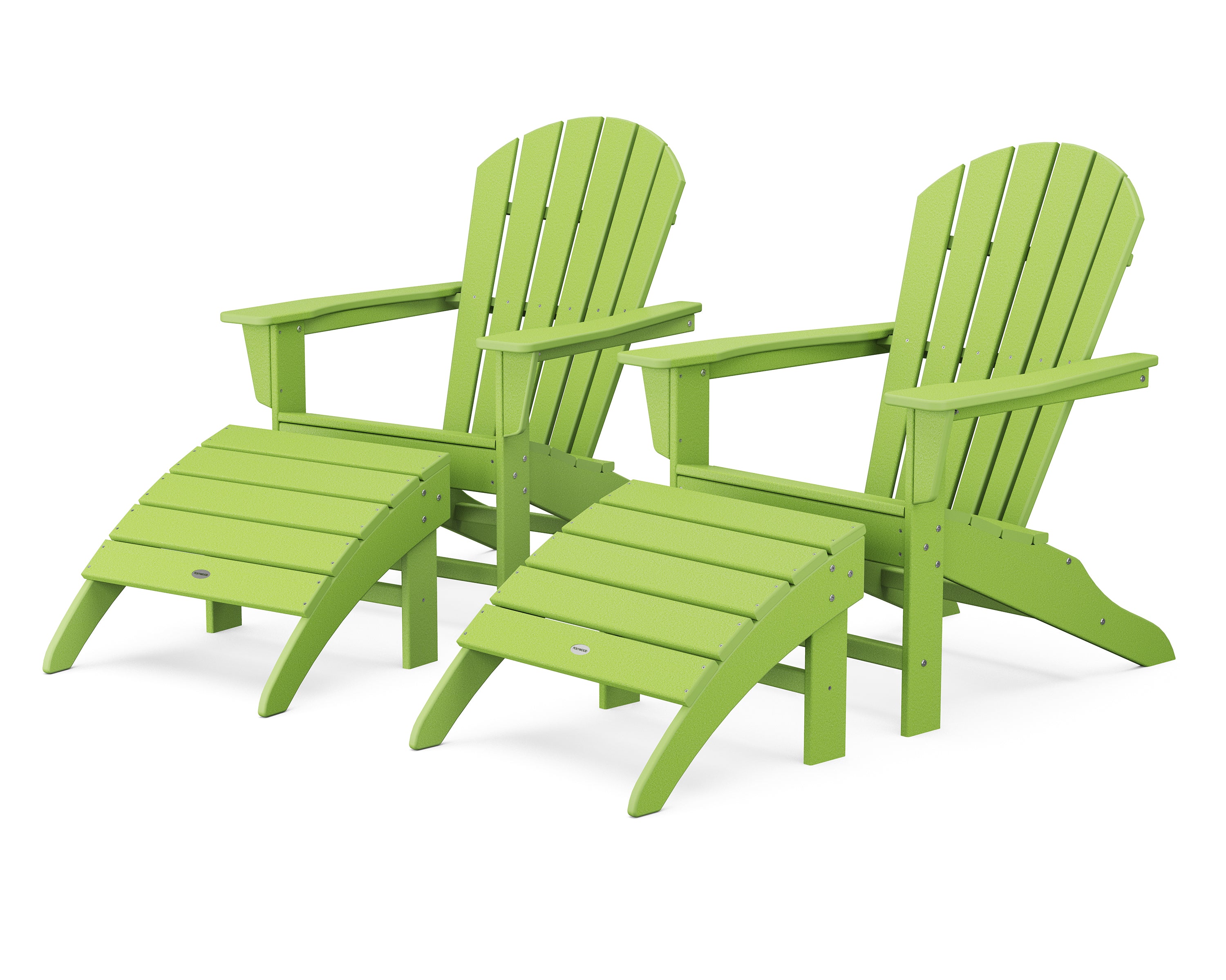 POLYWOOD® South Beach 4-Piece Adirondack Set in Lime
