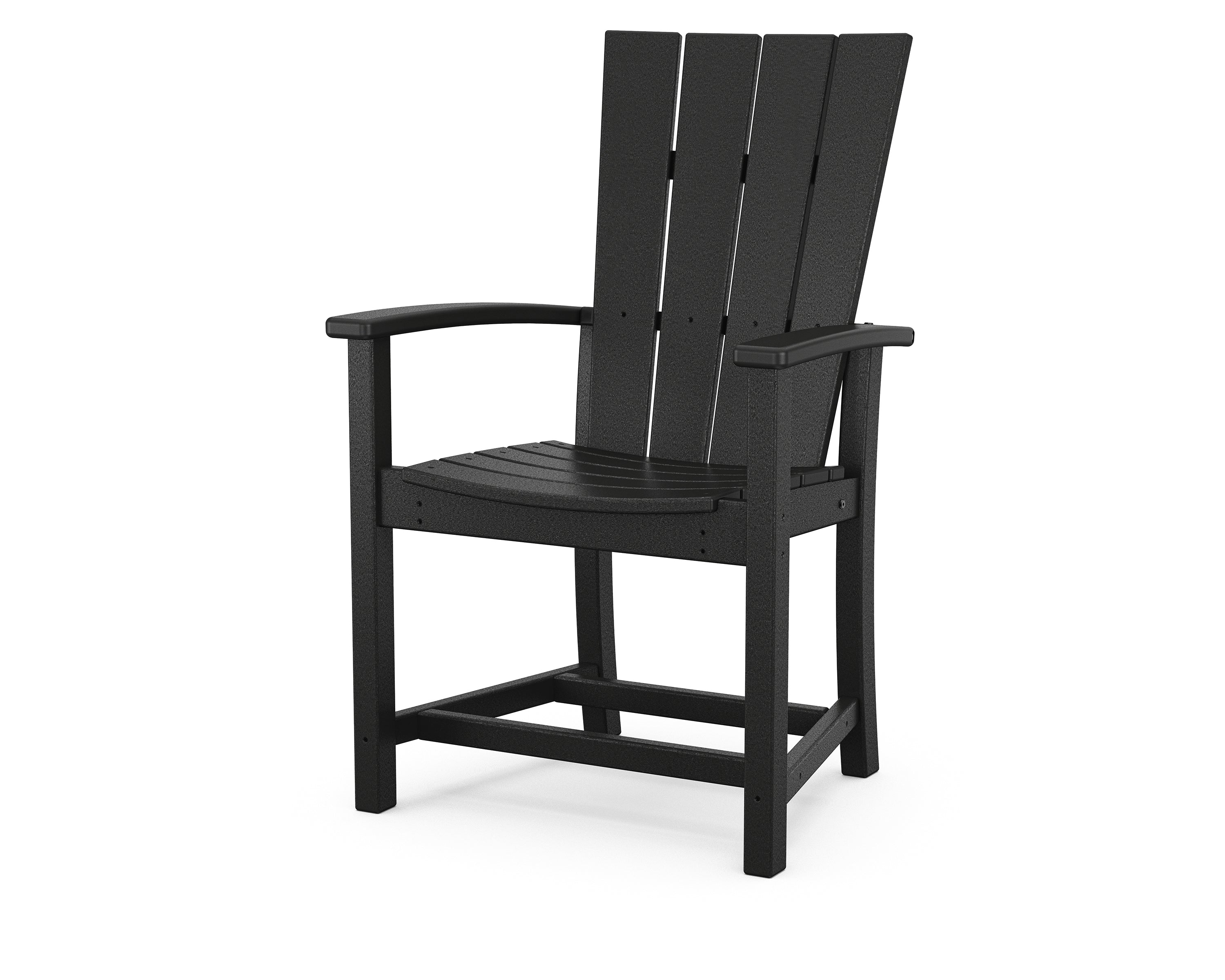 POLYWOOD Quattro Adirondack Dining Chair in Black