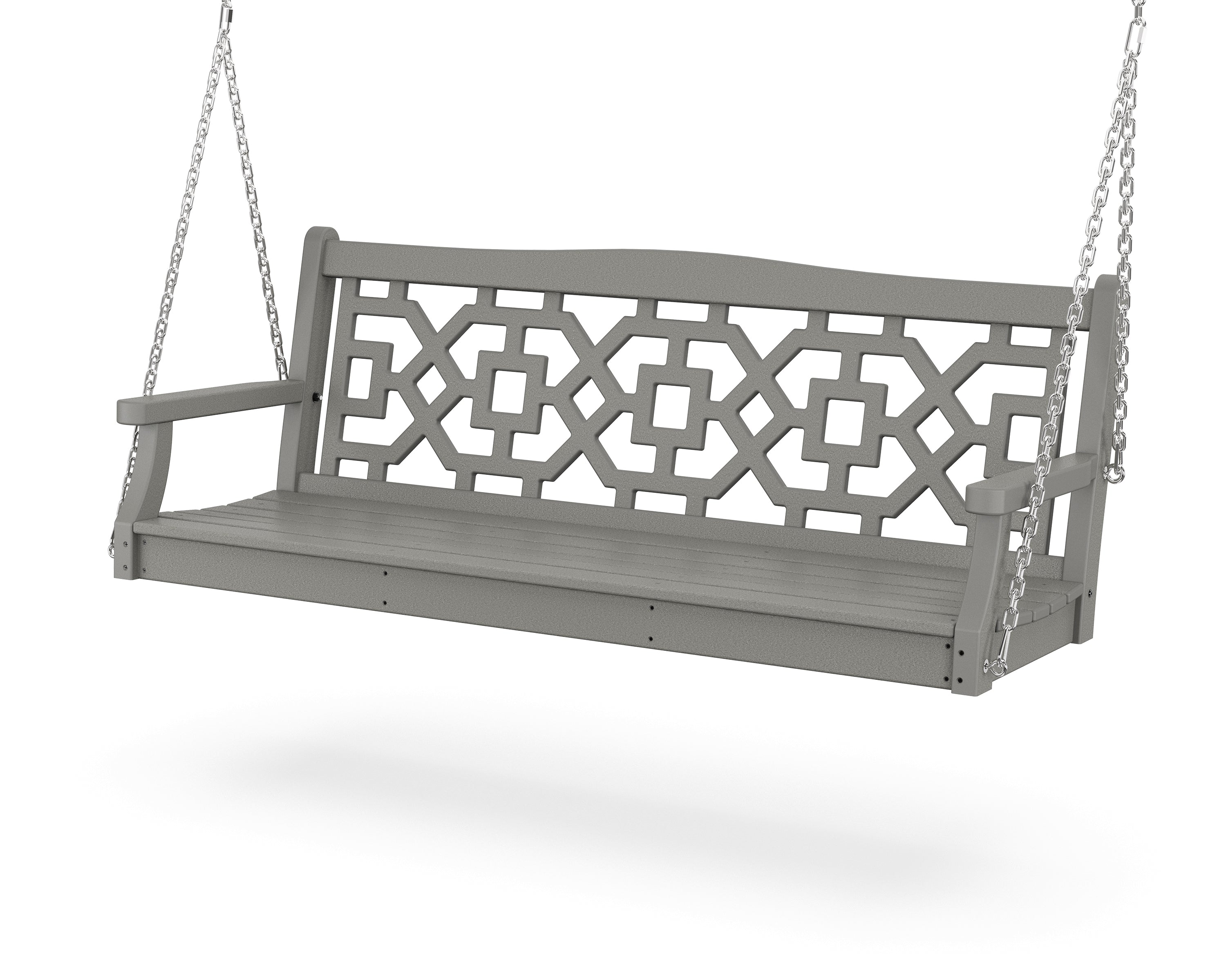 Martha Stewart by POLYWOOD Chinoiserie 60” Swing in Slate Grey