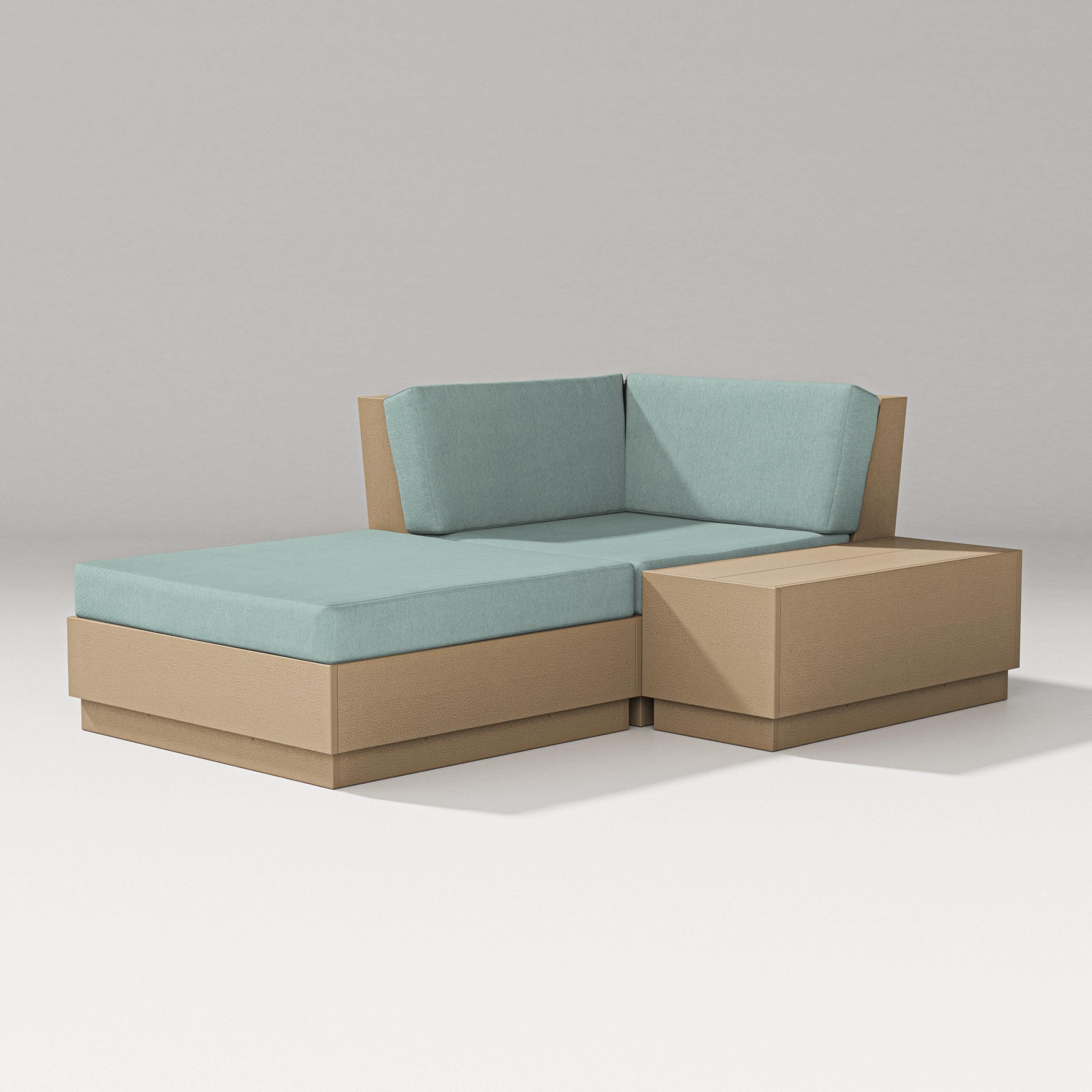 PW Designer Series Elevate Corner Chaise in Vintage Sahara / Glacier Spa