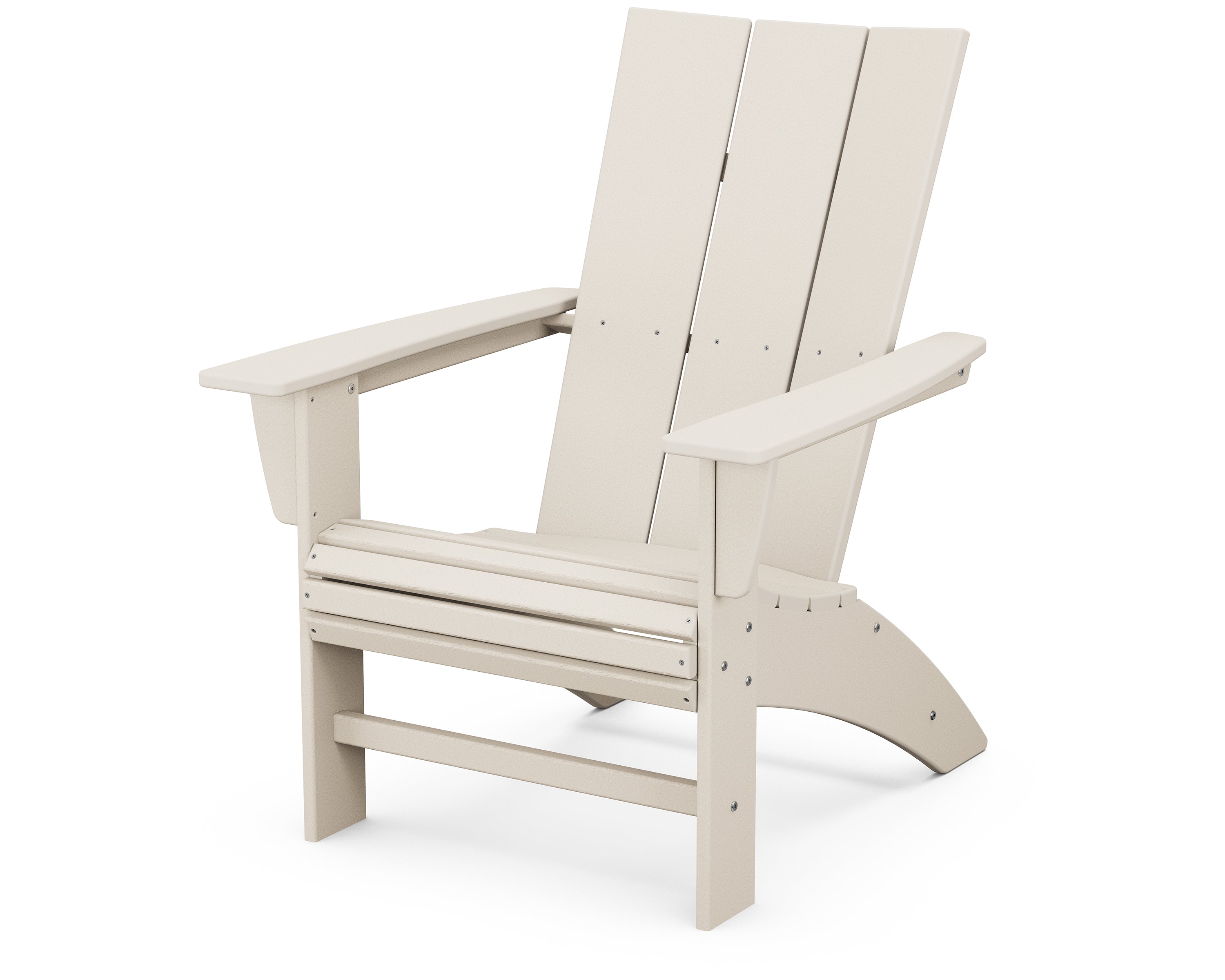 POLYWOOD Modern Curveback Adirondack Chair in Sand