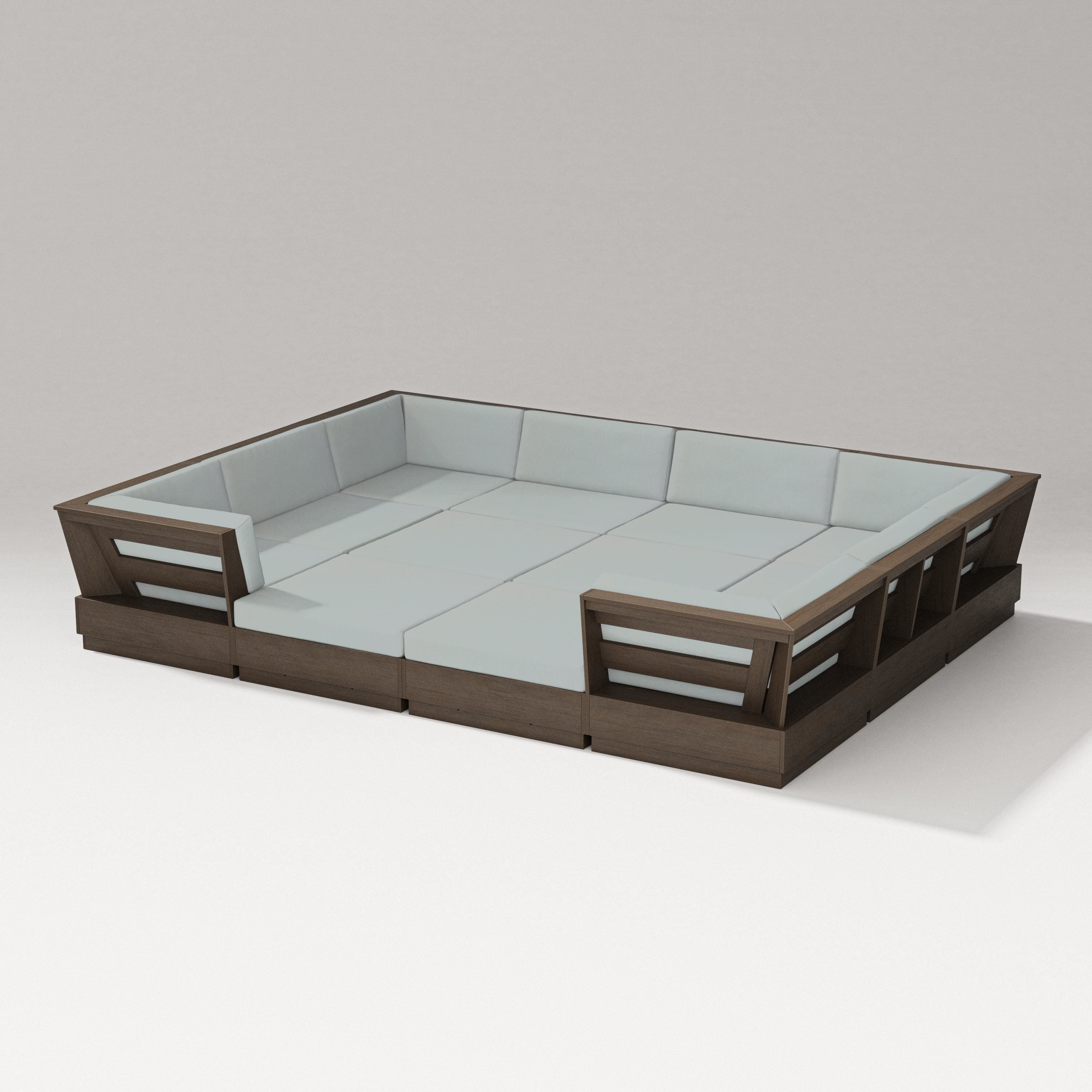 PW Designer Series Elevate 12-Piece Pit Sectional in Kona / Spa