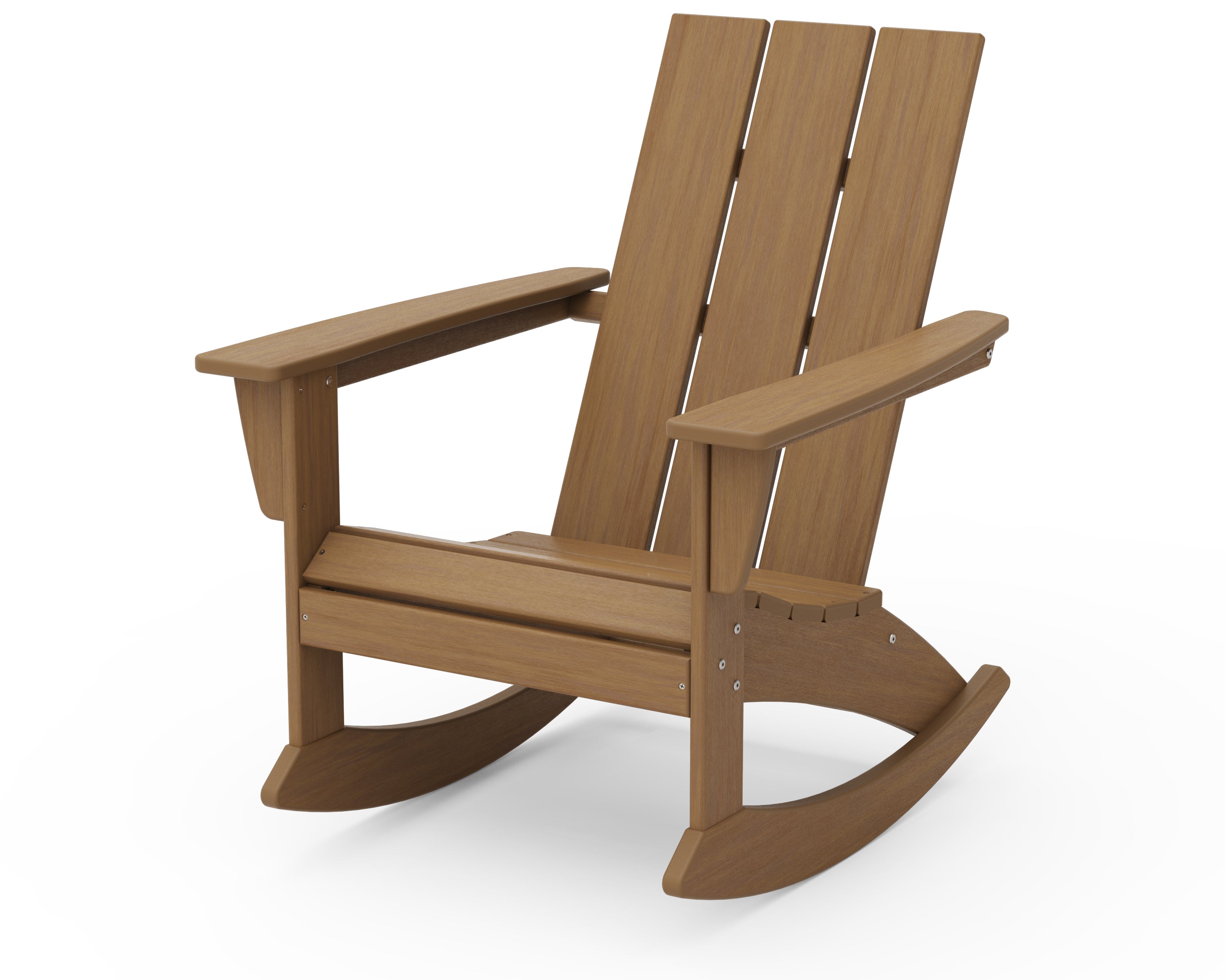 POLYWOOD Modern Adirondack Rocking Chair in Natural