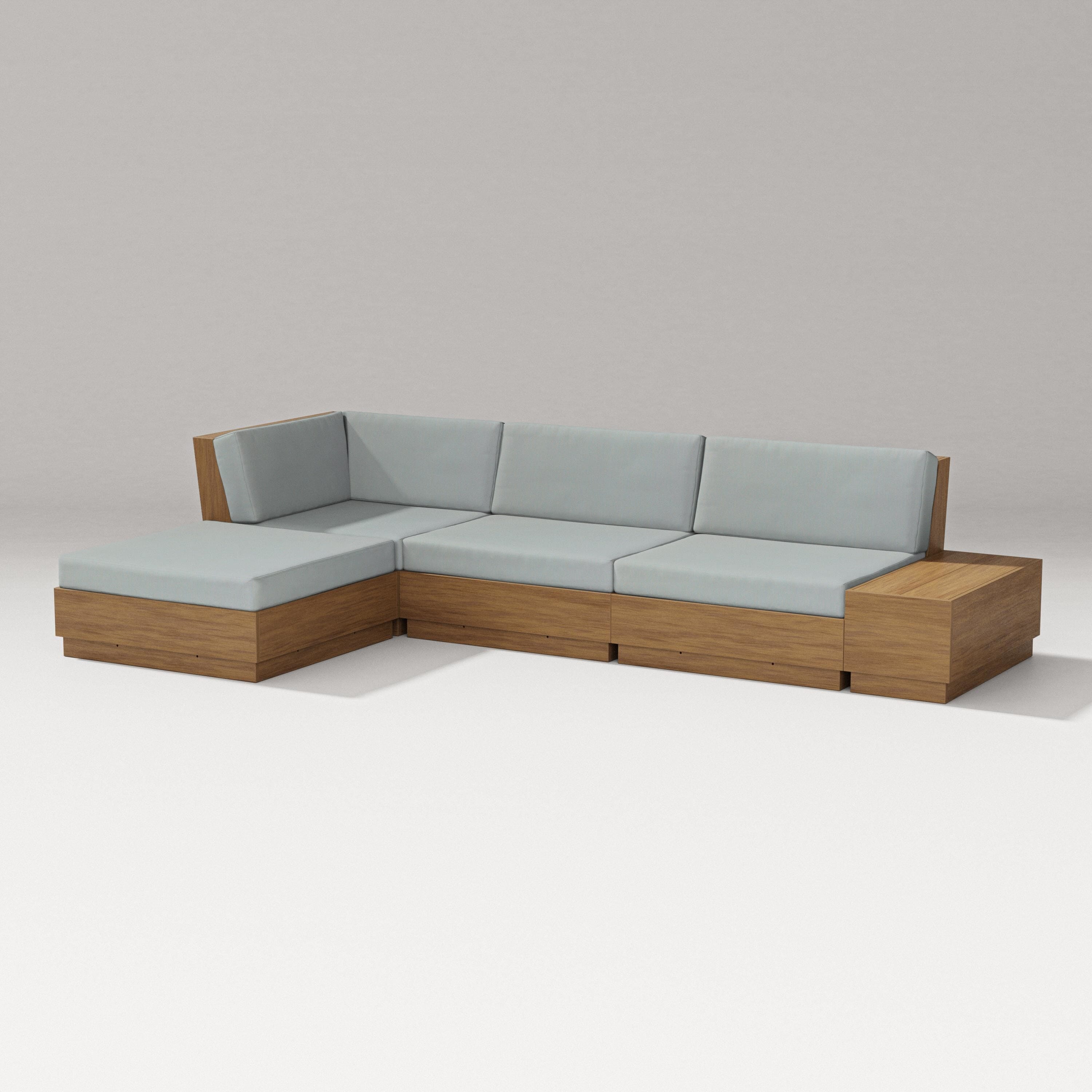 PW Designer Series Elevate Chaise Sectional in Natural / Spa