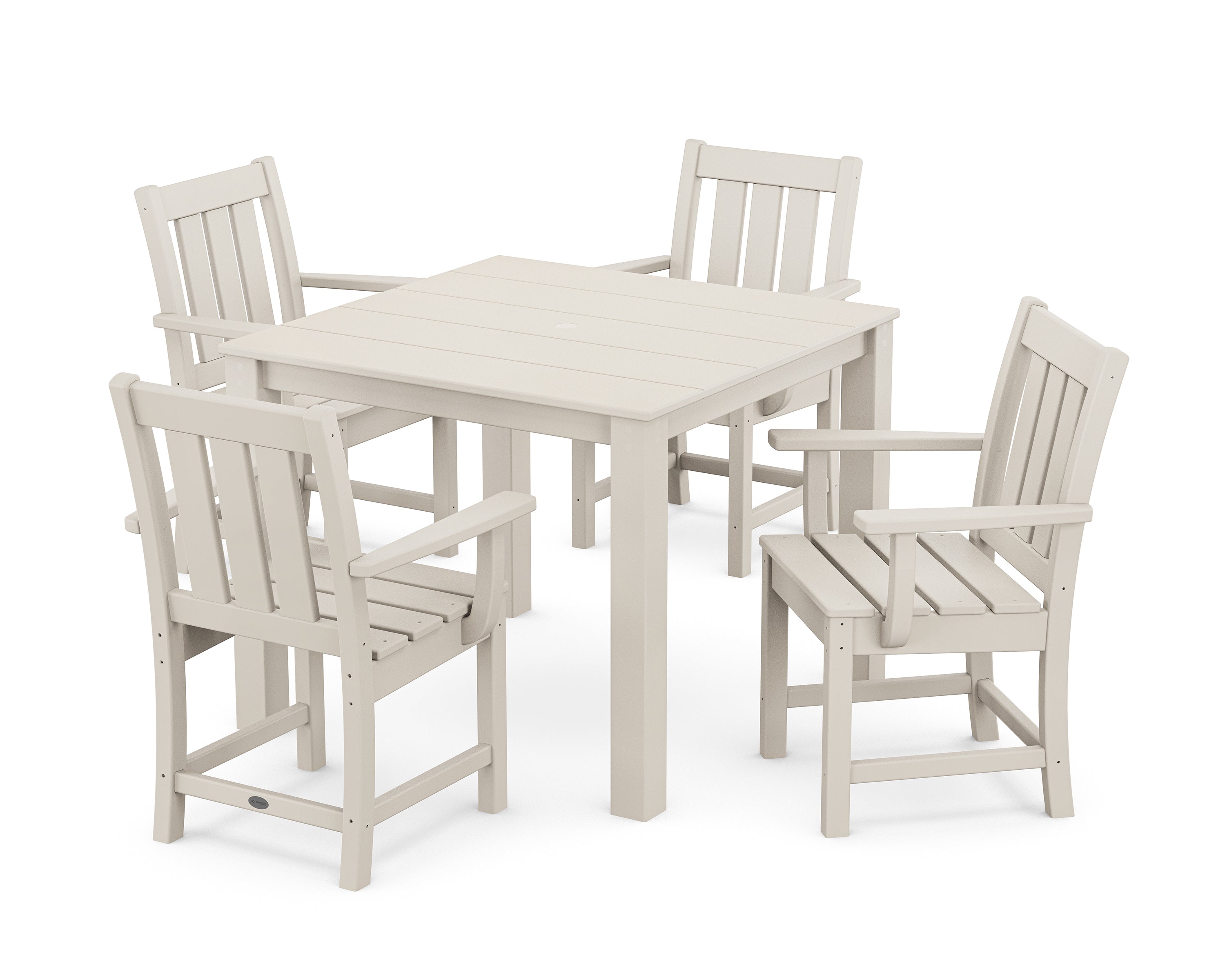 POLYWOOD® Oxford 5-Piece Parsons Dining Set in Sand