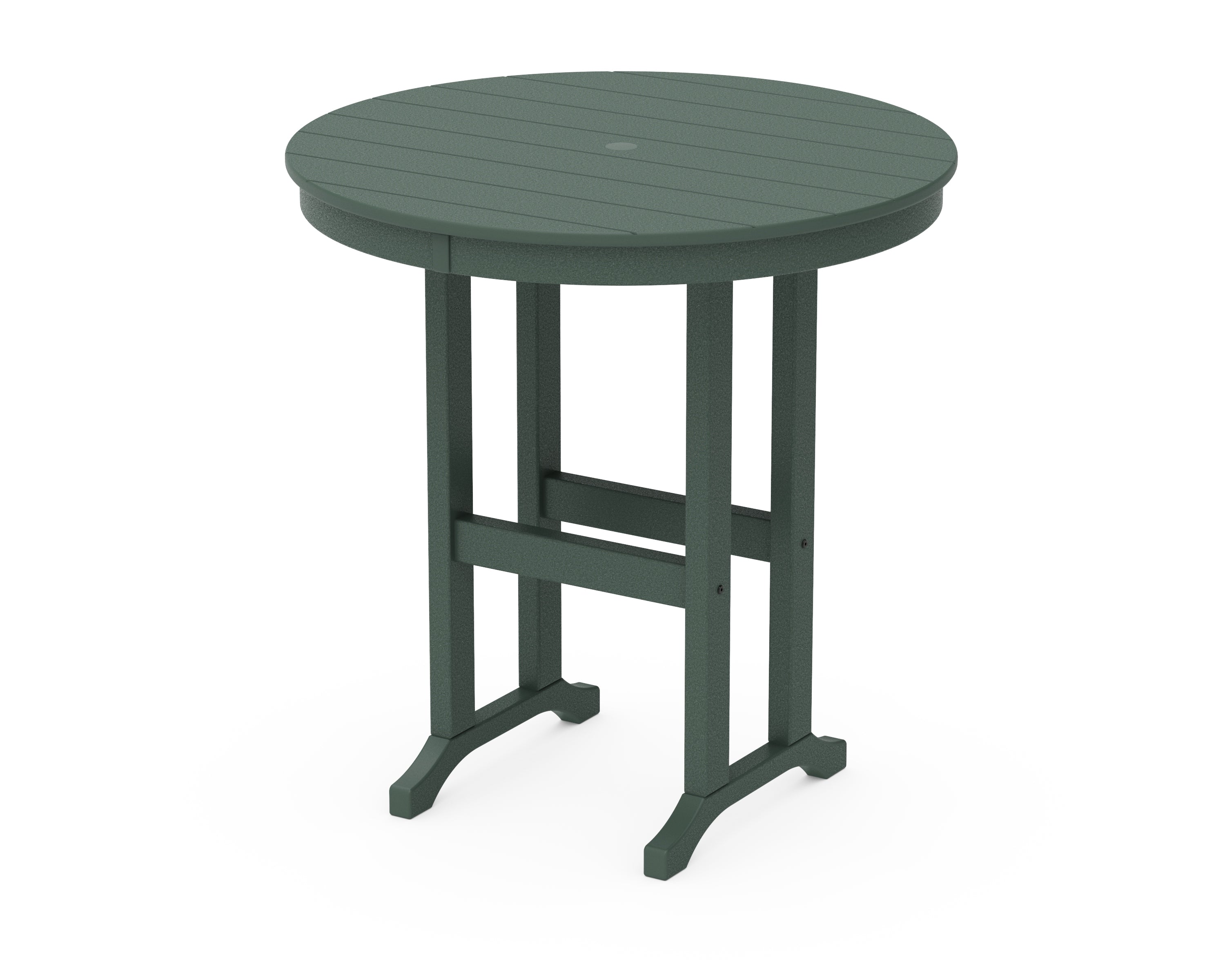 POLYWOOD 36" Round Farmhouse Counter Table in Green