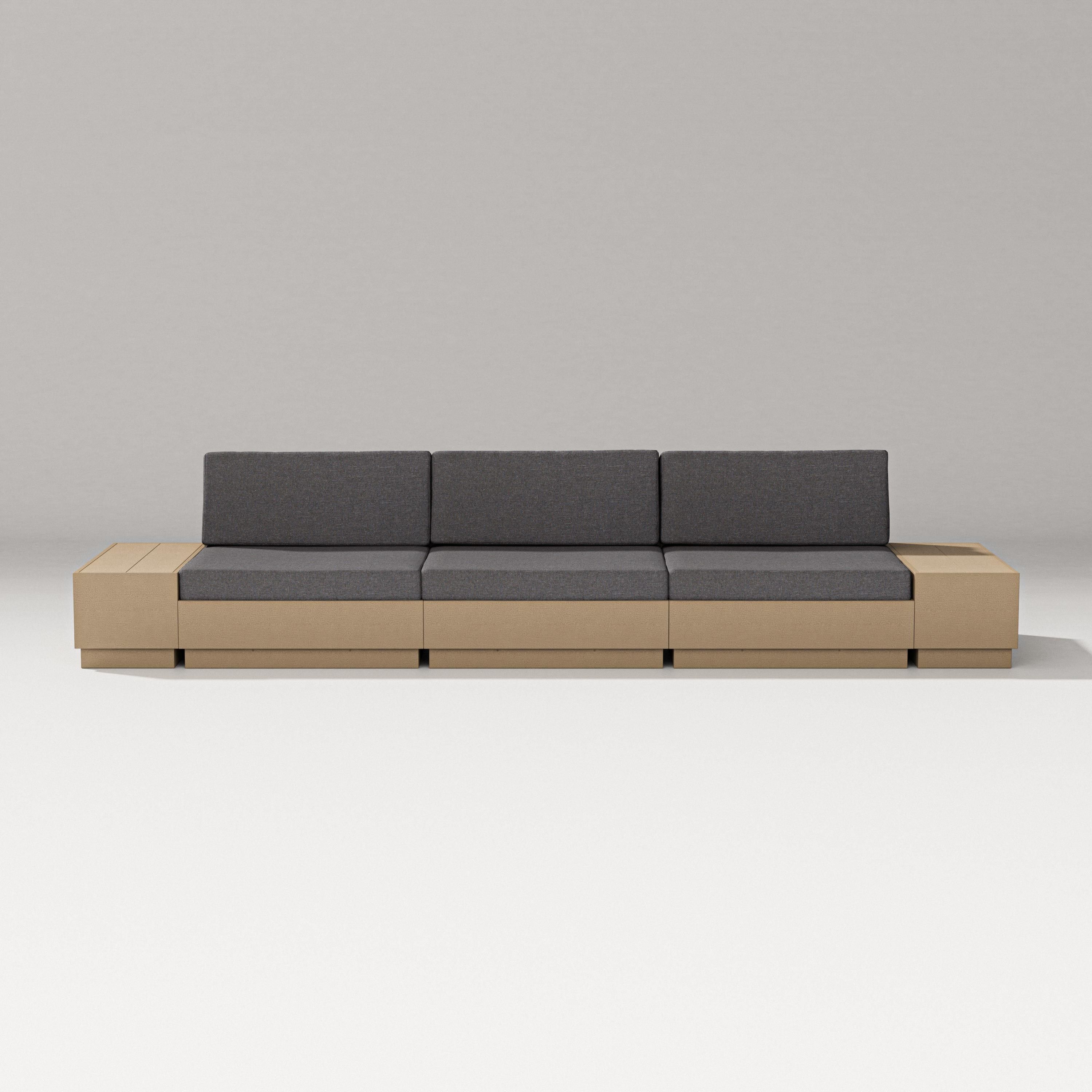 PW Designer Series Elevate Straight Sectional in Vintage Sahara / Ash Charcoal