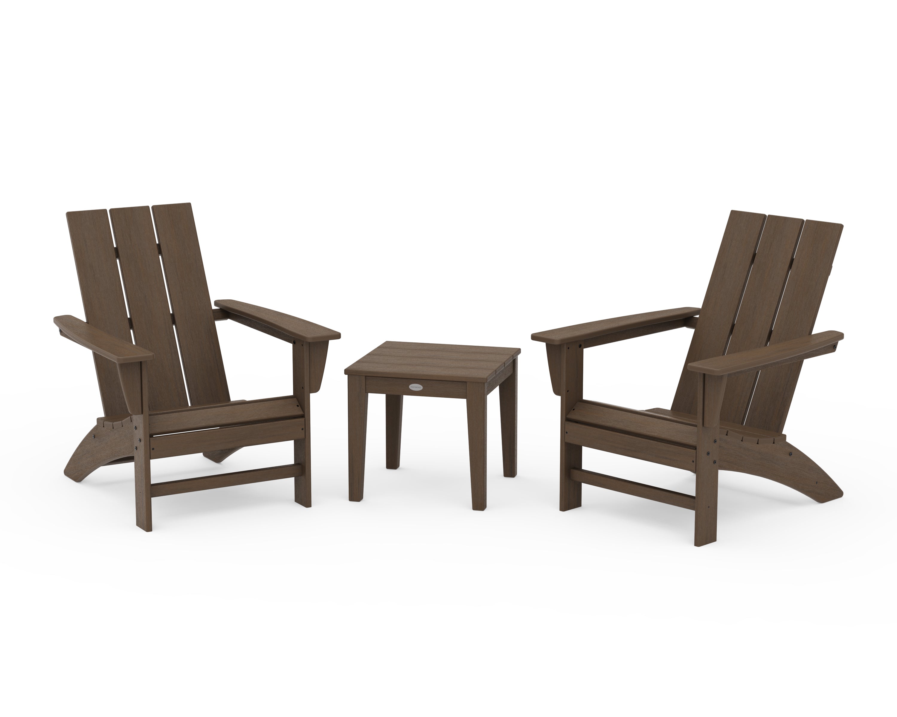 POLYWOOD Modern Adirondack 3-Piece Set in Kona