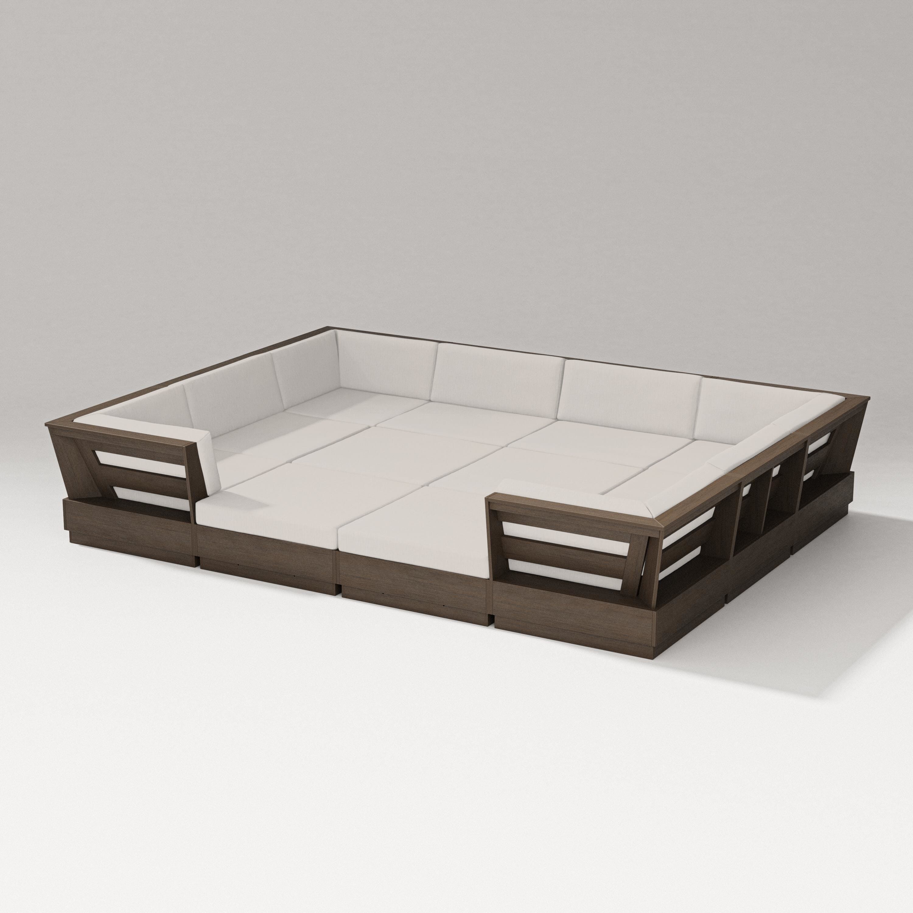 PW Designer Series Elevate 12-Piece Pit Sectional in Kona / Cast Ash