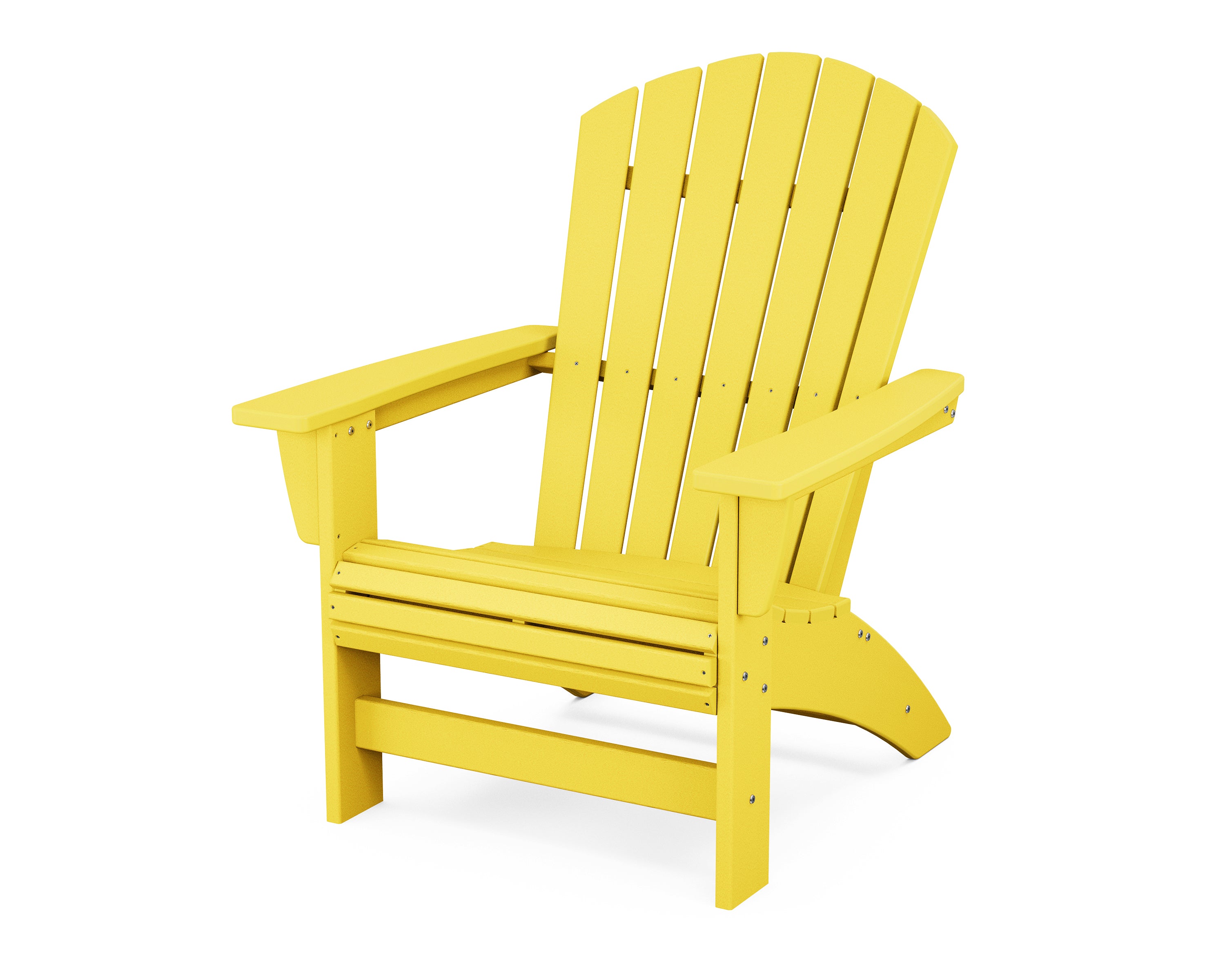 POLYWOOD Nautical Grand Adirondack Chair in Lemon