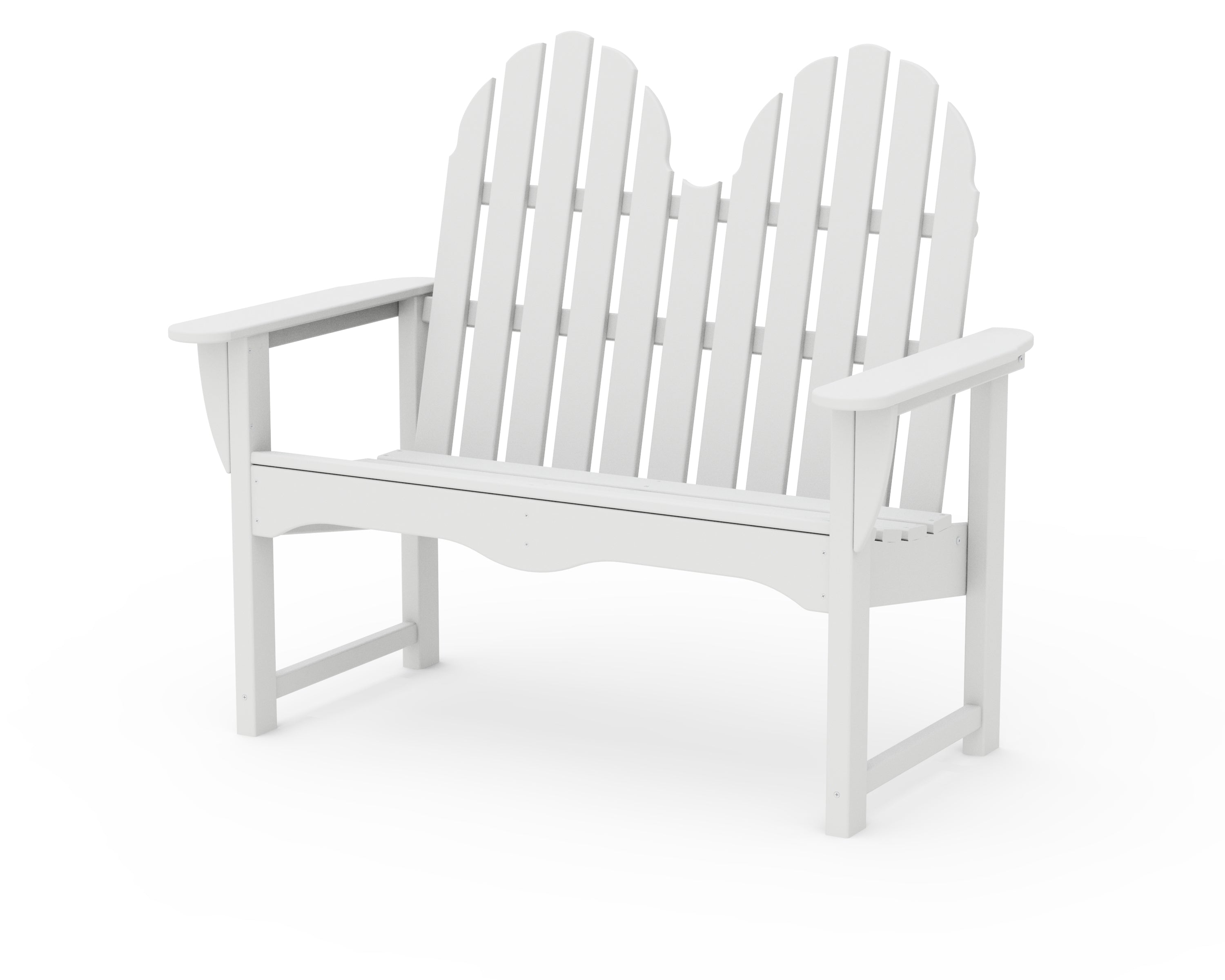 POLYWOOD Classic Adirondack 48" Bench in White