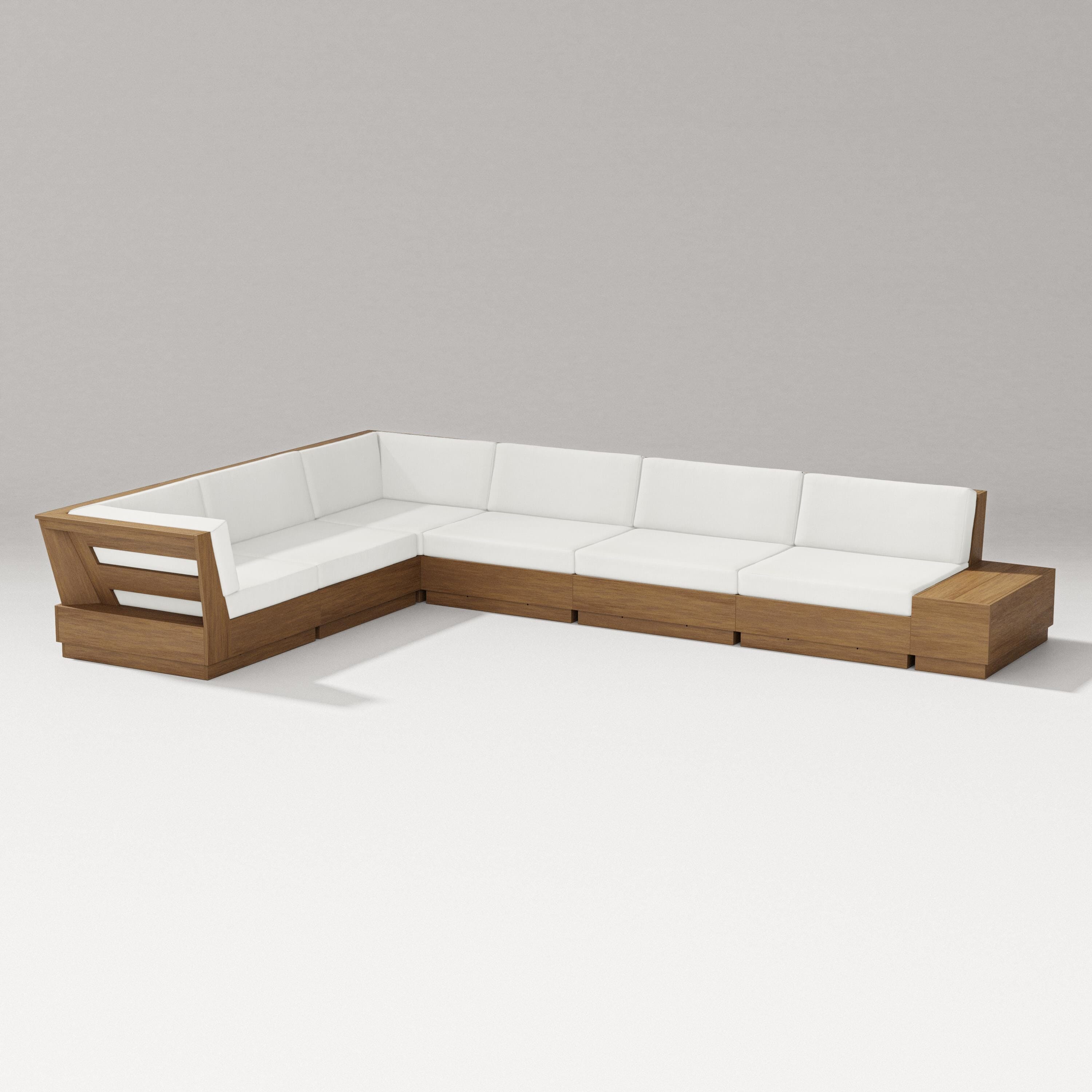 PW Designer Series Elevate 7-Piece Corner Sectional in Natural / Natural Linen