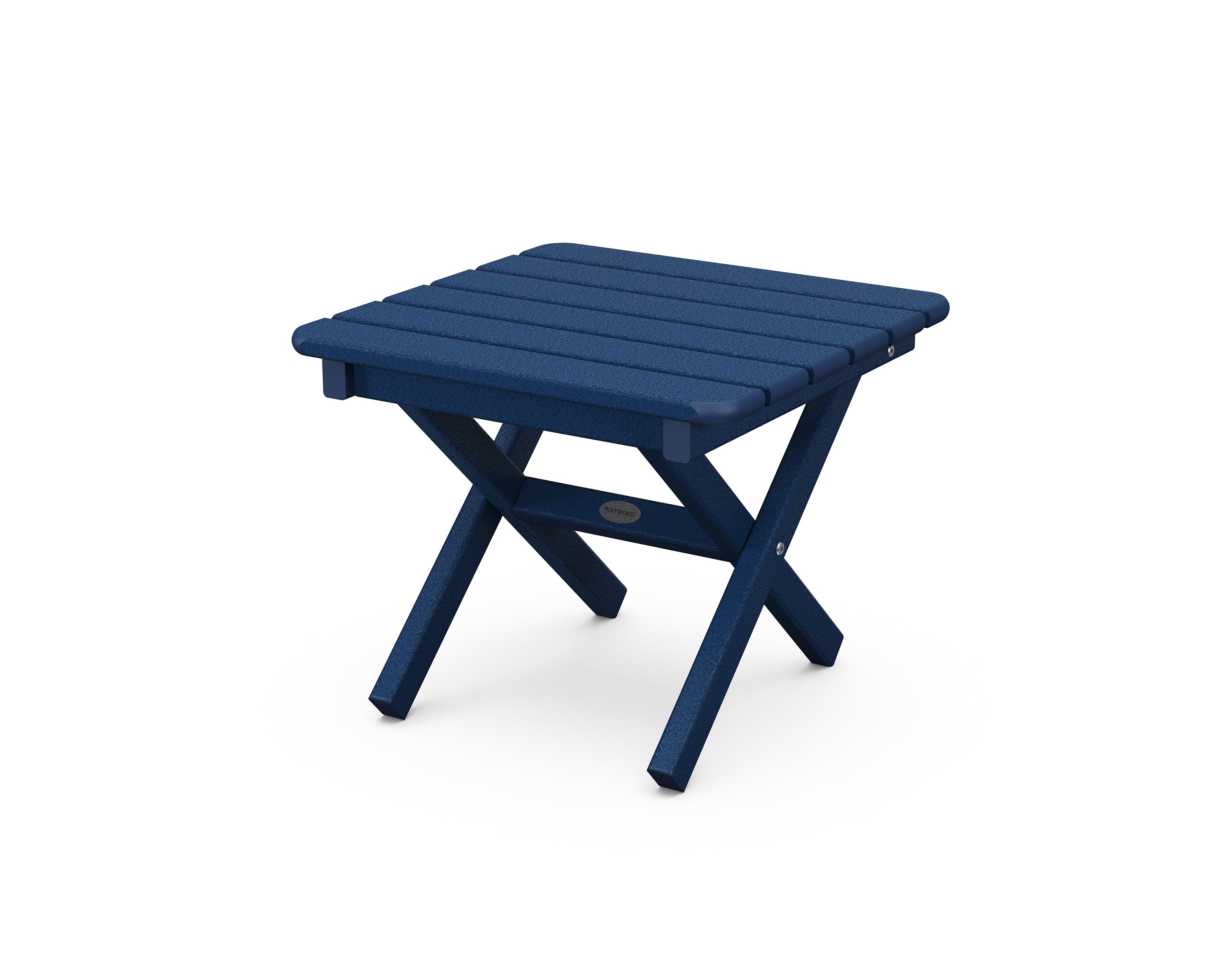 POLYWOOD Square 18" Folding Side Table in Navy
