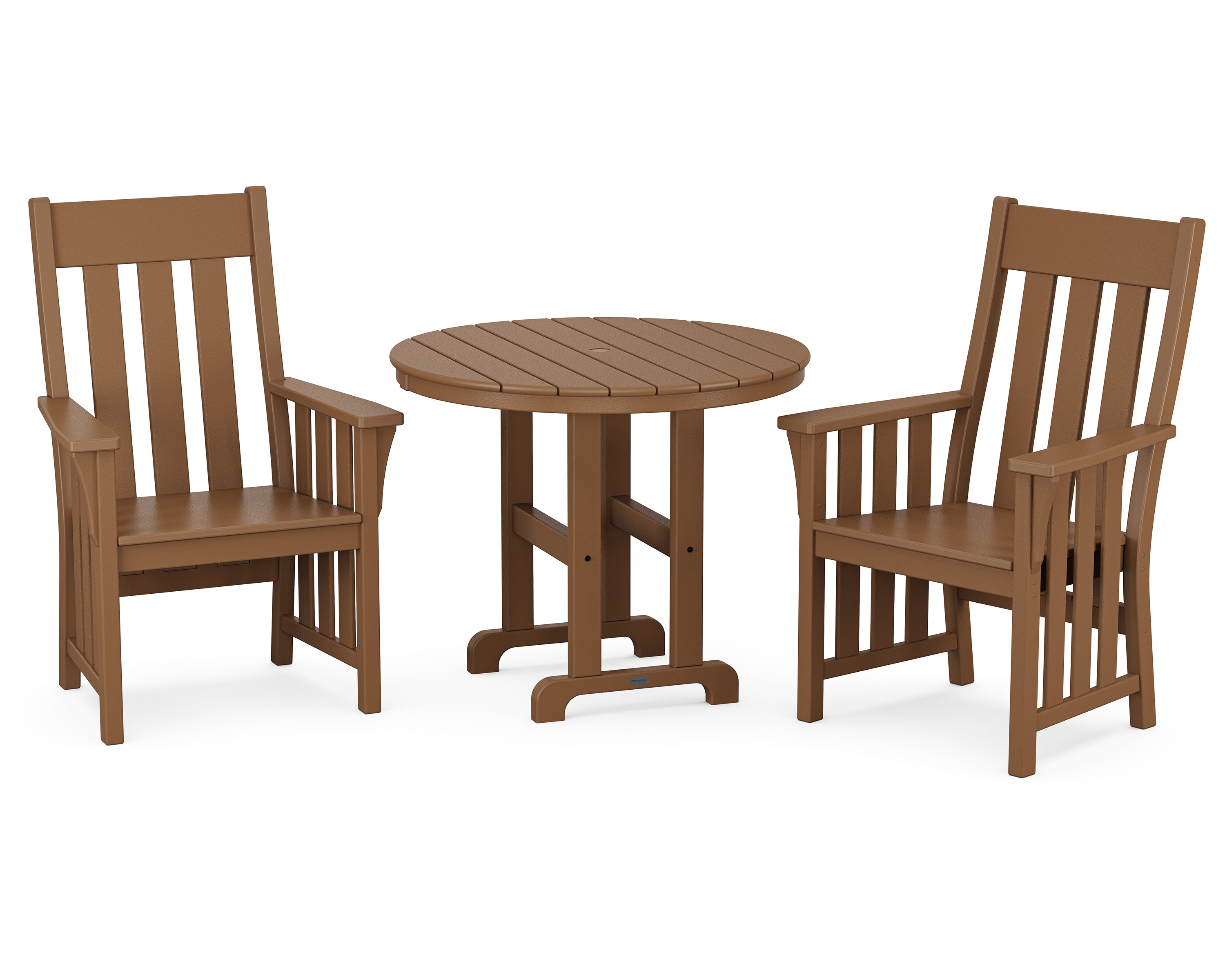 Martha Stewart by POLYWOOD® Acadia 3-Piece Farmhouse Dining Set in Teak