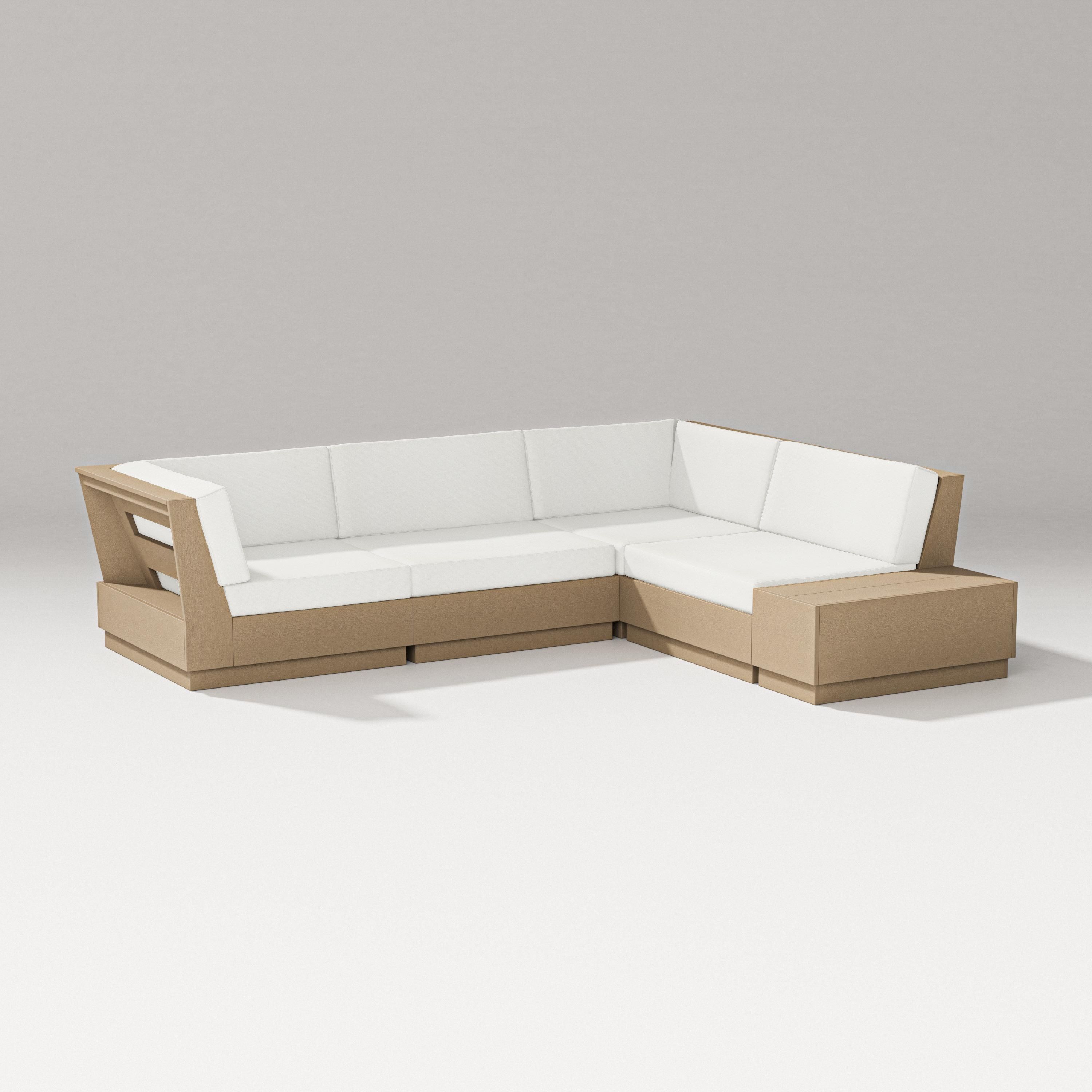 PW Designer Series Elevate Corner Sectional in Vintage Sahara / Natural Linen