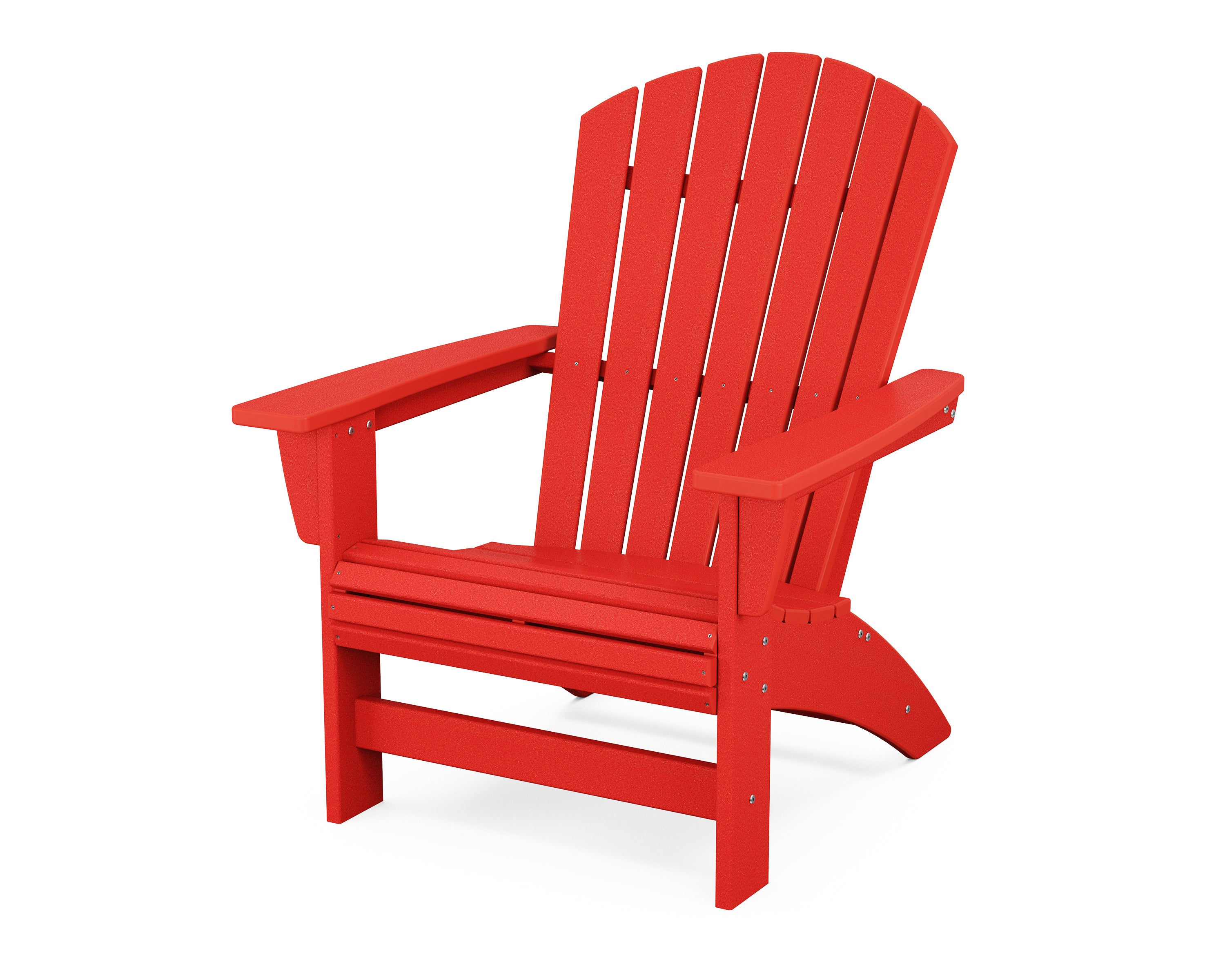 POLYWOOD Nautical Grand Adirondack Chair in Sunset Red