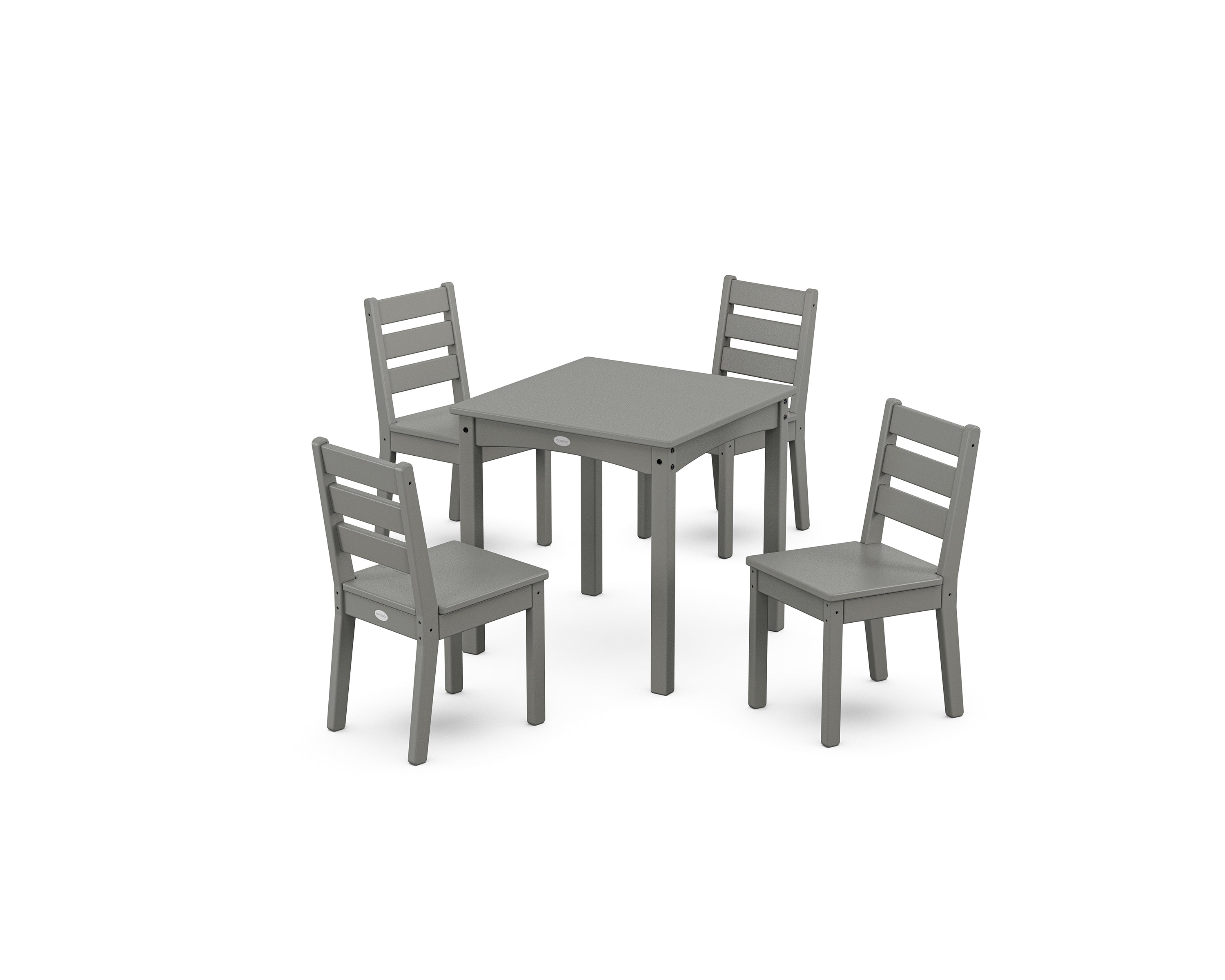 POLYWOOD Lakeside Kids 5-Piece Dining Set in Slate Grey