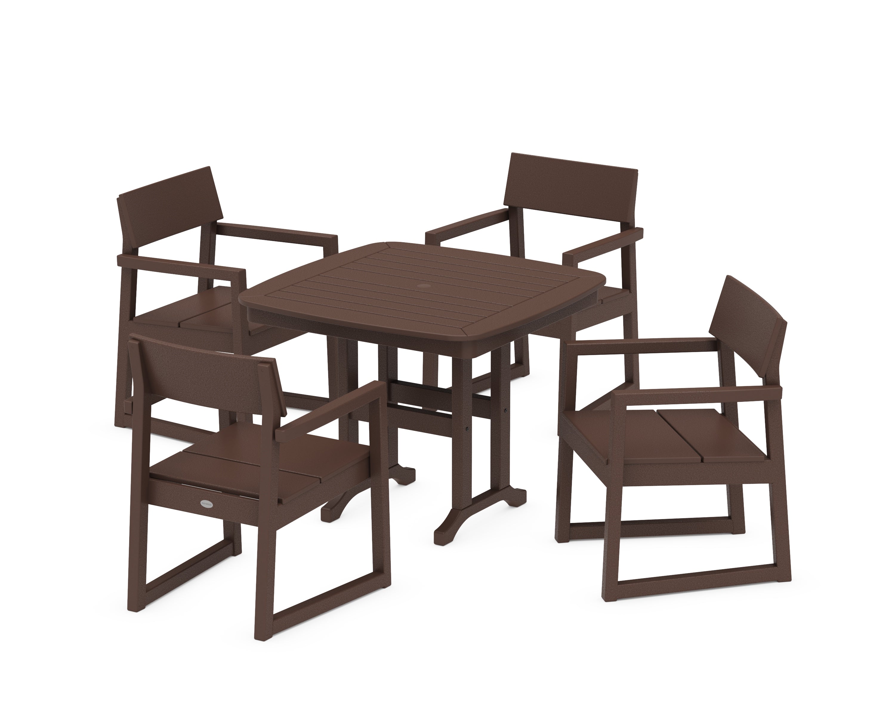 POLYWOOD EDGE 5-Piece Dining Set in Mahogany