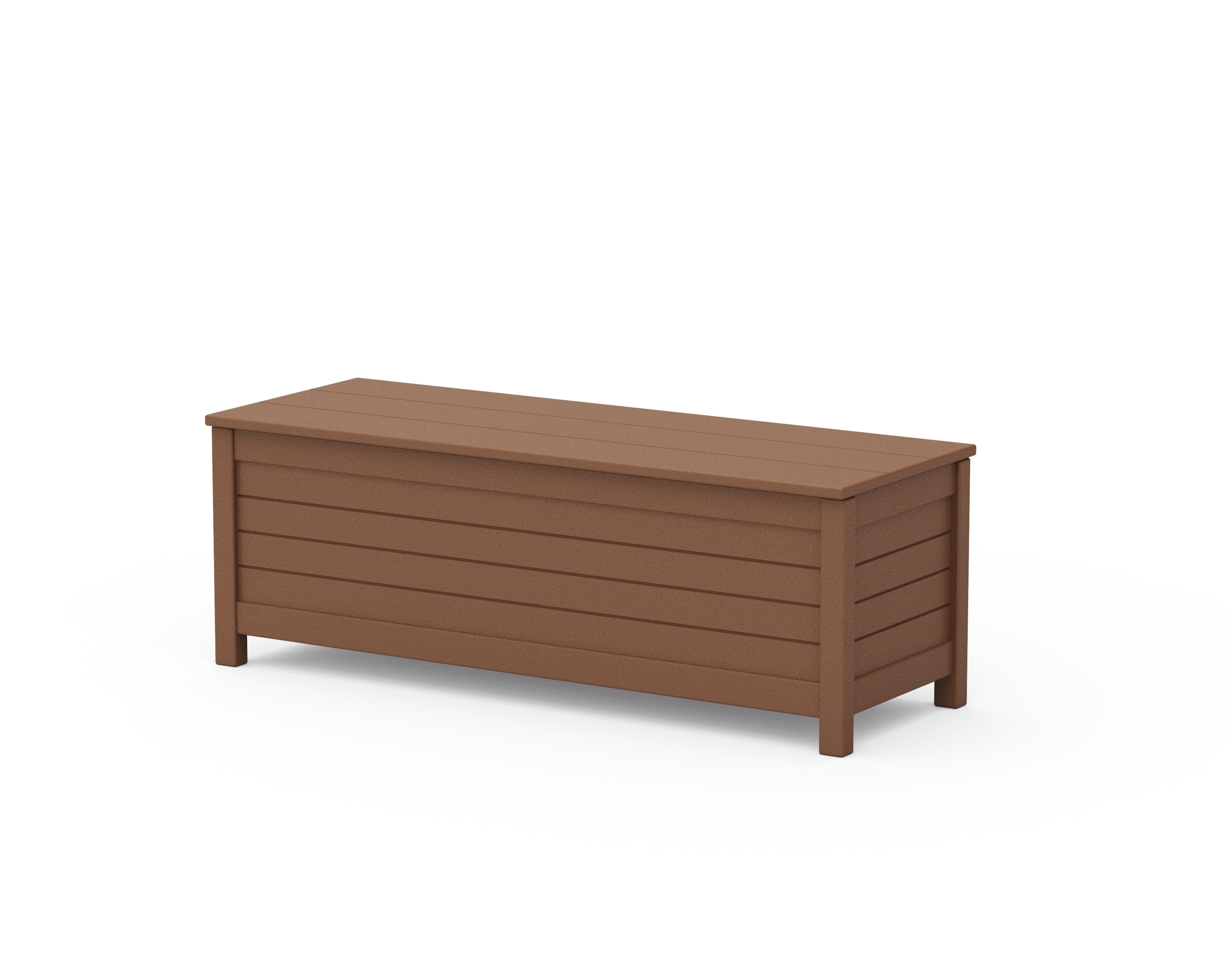 POLYWOOD Nautical 48” Storage Bench in Teak