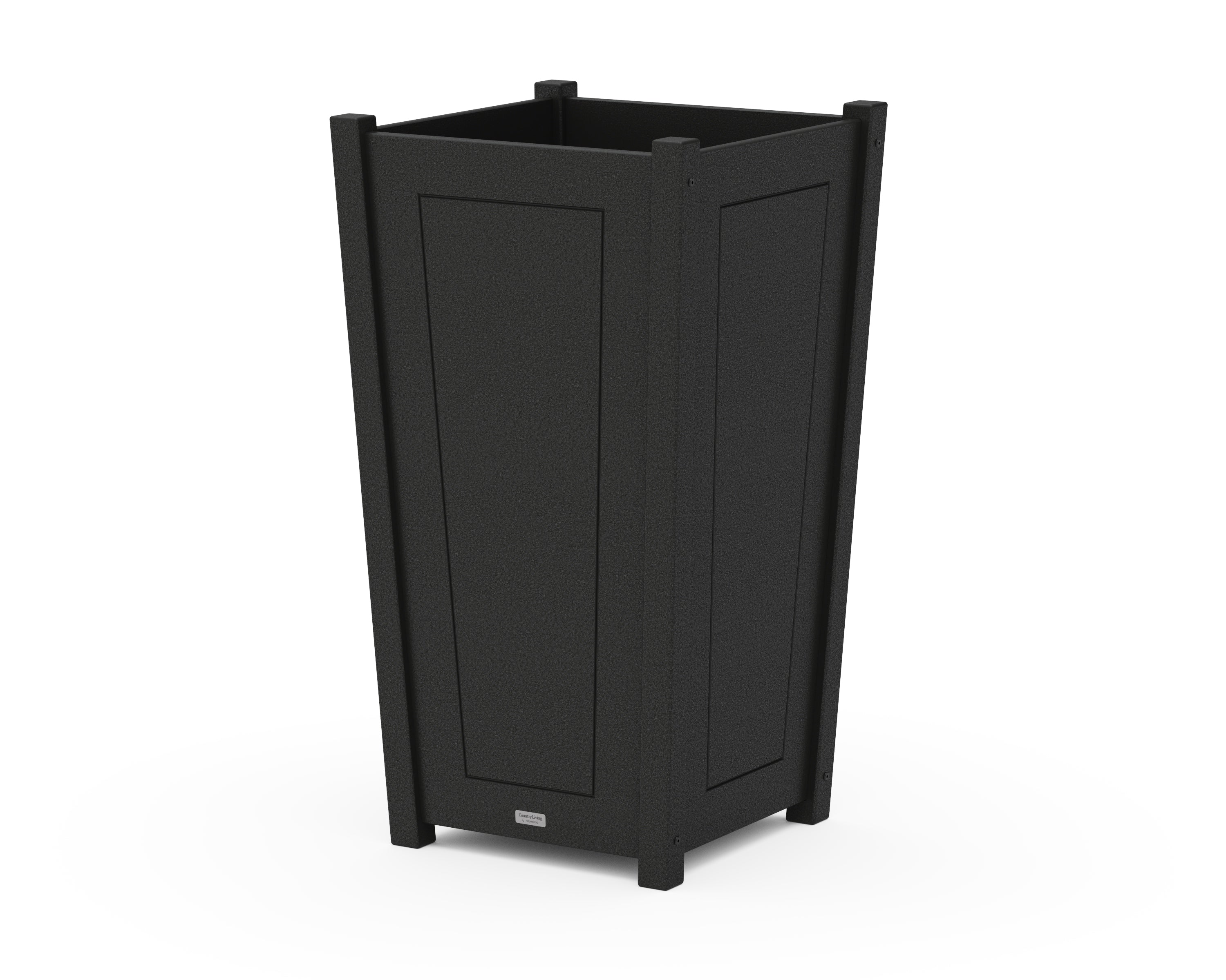 Country Living Country Living Large Tapered Square Tall Planter Box in Black