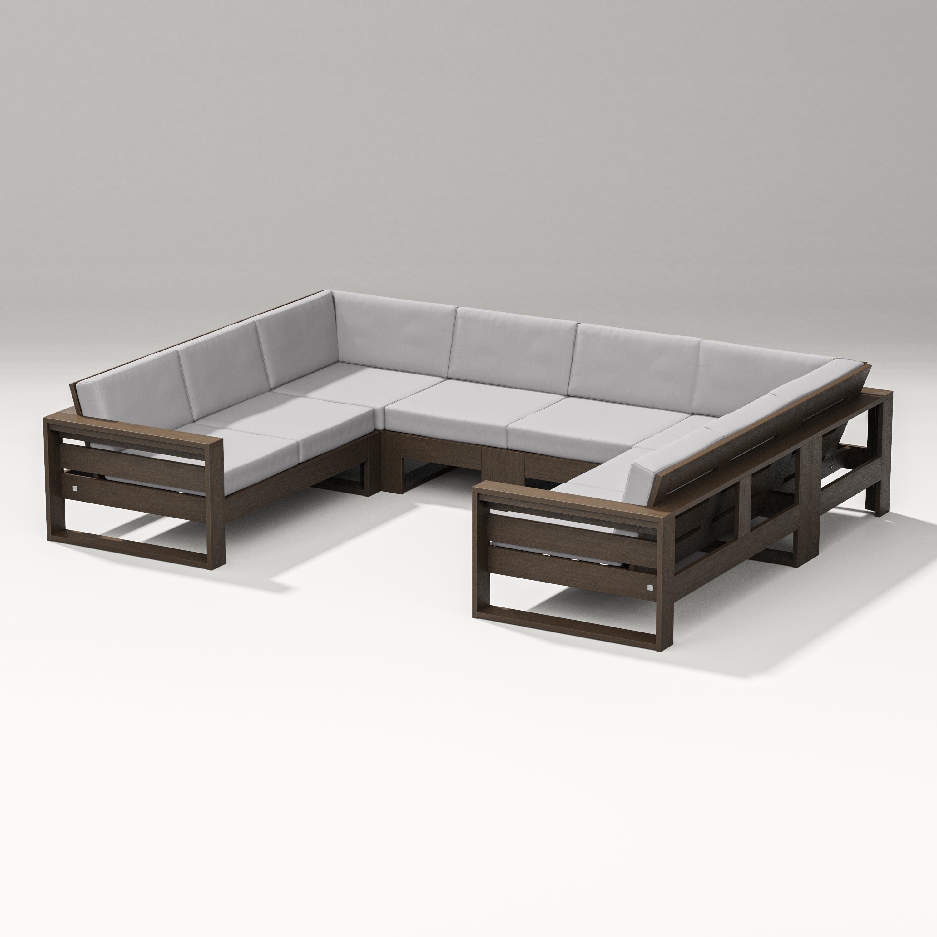 PW Designer Series Latitude U-Shaped Sectional in Kona / Granite