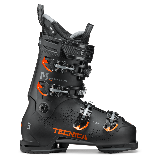 A ski boot that fits well is the key to enjoying a great day on the mountain with your family and friends. The Mach Sport LV 100 is designed for intermediate skiers with low-volume feet or smaller overall frames and is all about warmth, comfort and convenience. The NFS Liner is warm and supportive, providing a comfortable out-of-the-box fit. But if needed, you can add personal customization with Tecnica's C.A.S. system to solve any additional fit problems. 