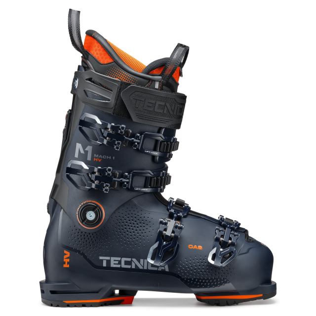 Whether the snow Gods have delivered or not, the Mach1 HV 120 TD is a high performance ski boot designed for skiers with high-volume feet.
