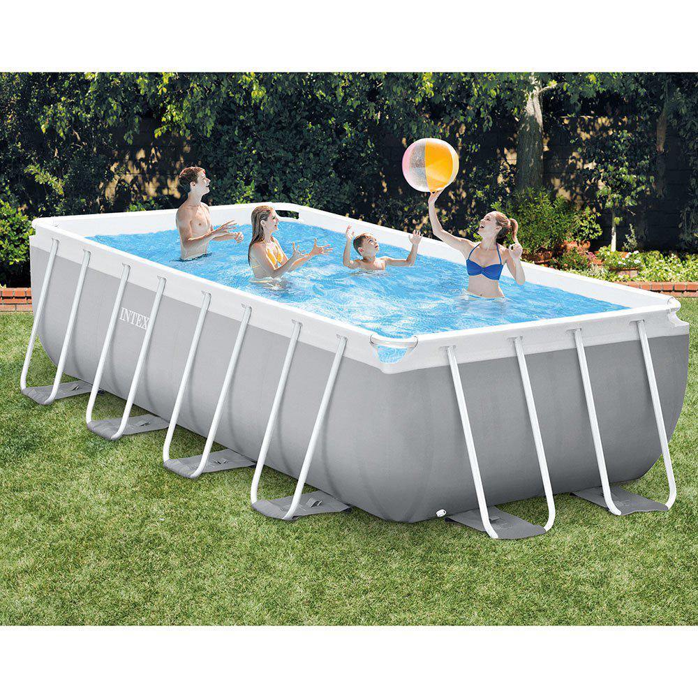 Intex 16-ft x 8-ft x 42-in Rectangle  Prism Frame Above-Ground Pool - Pelican Shops