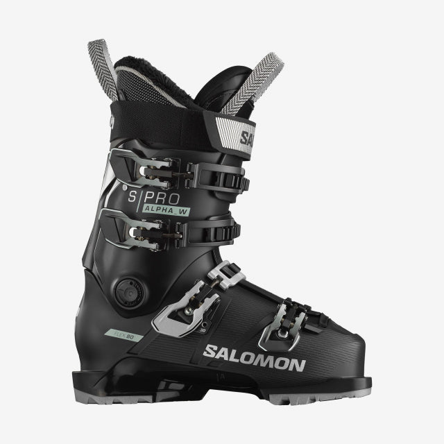 Intermediate riders deserve a boot that doesn't compromise performance and comfort, so it's a good thing the Salomon S/Pro Alpha 80 W Ski Boots provide that and more. With a fully heat moldable Custom Shell HD construction and a narrow cuff that fits skiers with thin ankles and lower legs extremely well, this boot is well suited to smaller, lighter and less aggressive skiers with a narrow foot structure.