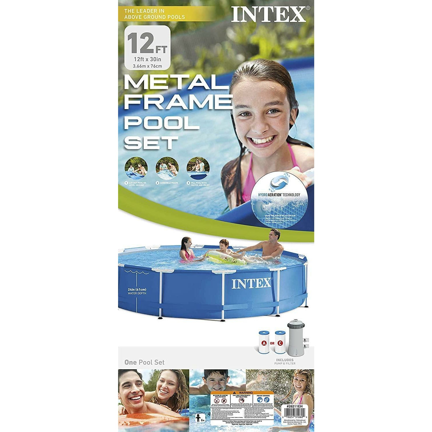 Intex Metal Frame Pool 12x30 - Pelican Shops