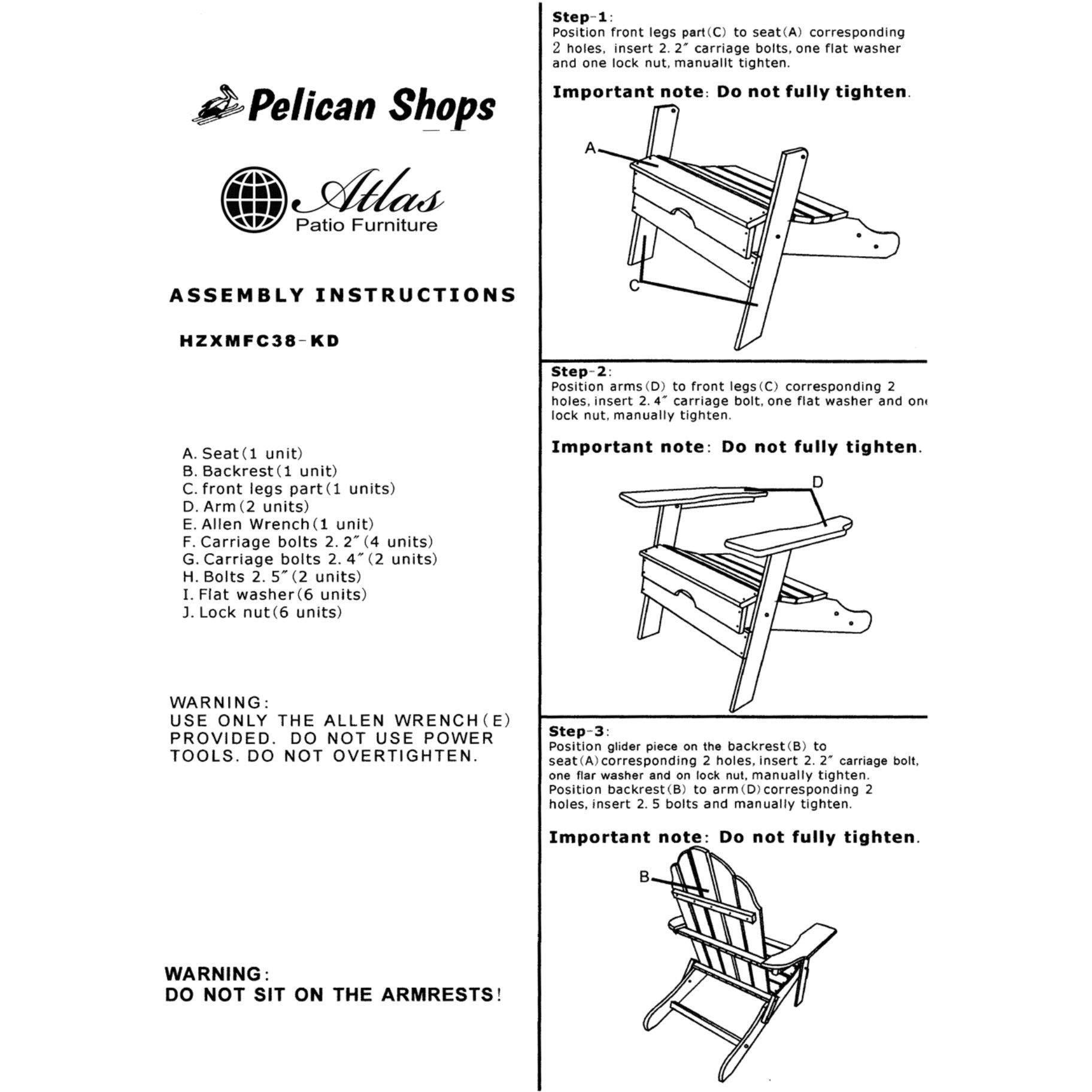 Beach Haven Poly Adirondack Folding Chair - Color: Grey - Pelican Shops Ski, Pool & Patio