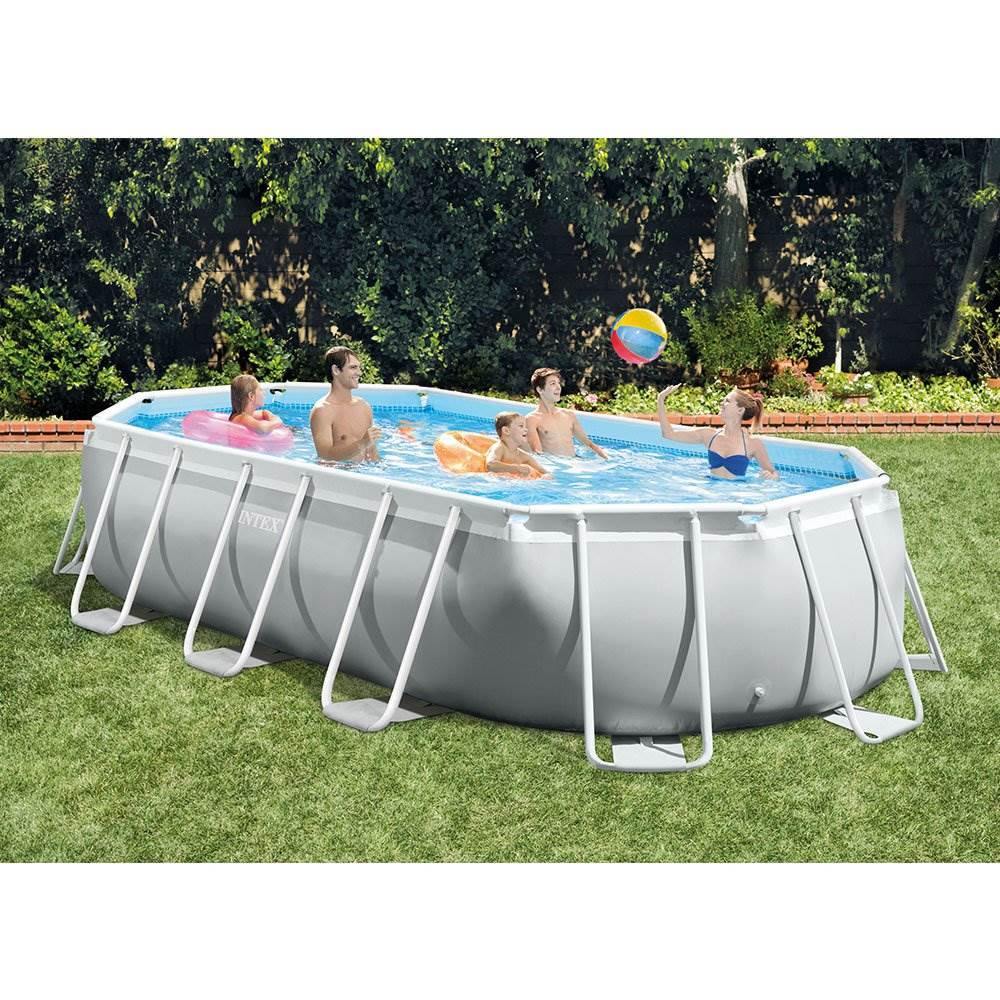 Intex 16.5ft x 9ft 48in Prism Frame Oval Above Ground Swimming Pool - Pelican Shops