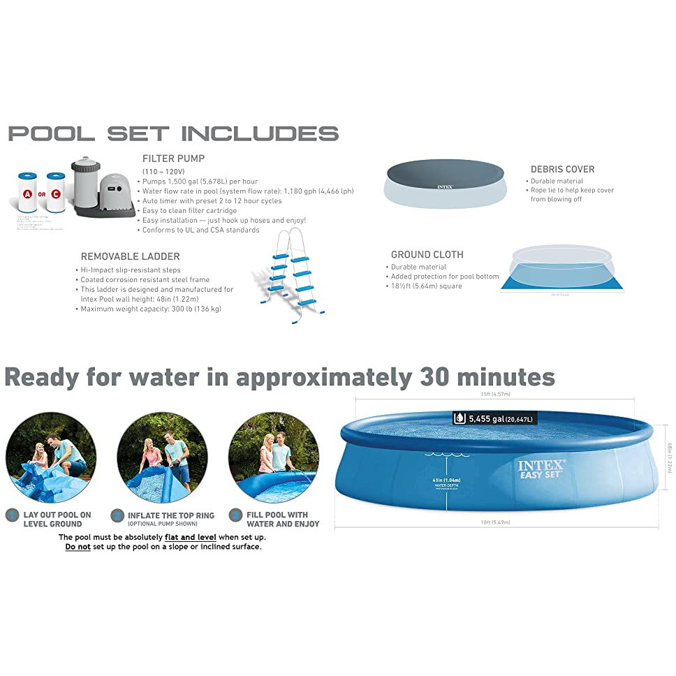 Intex Easy Set Pool 18x48 - Pelican Shops