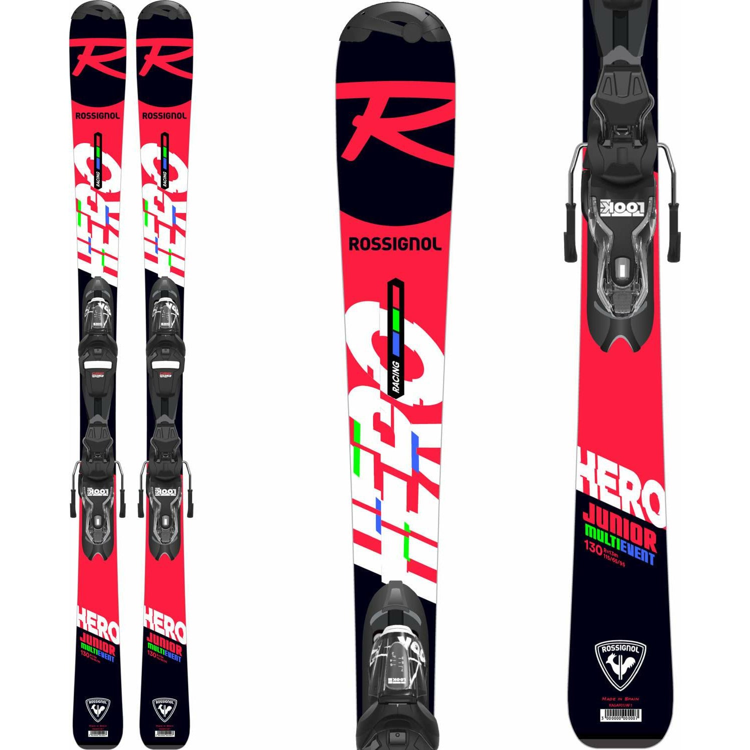 Rossignol Hero Junior Skis w/ Xpress Jr 7 Bindings